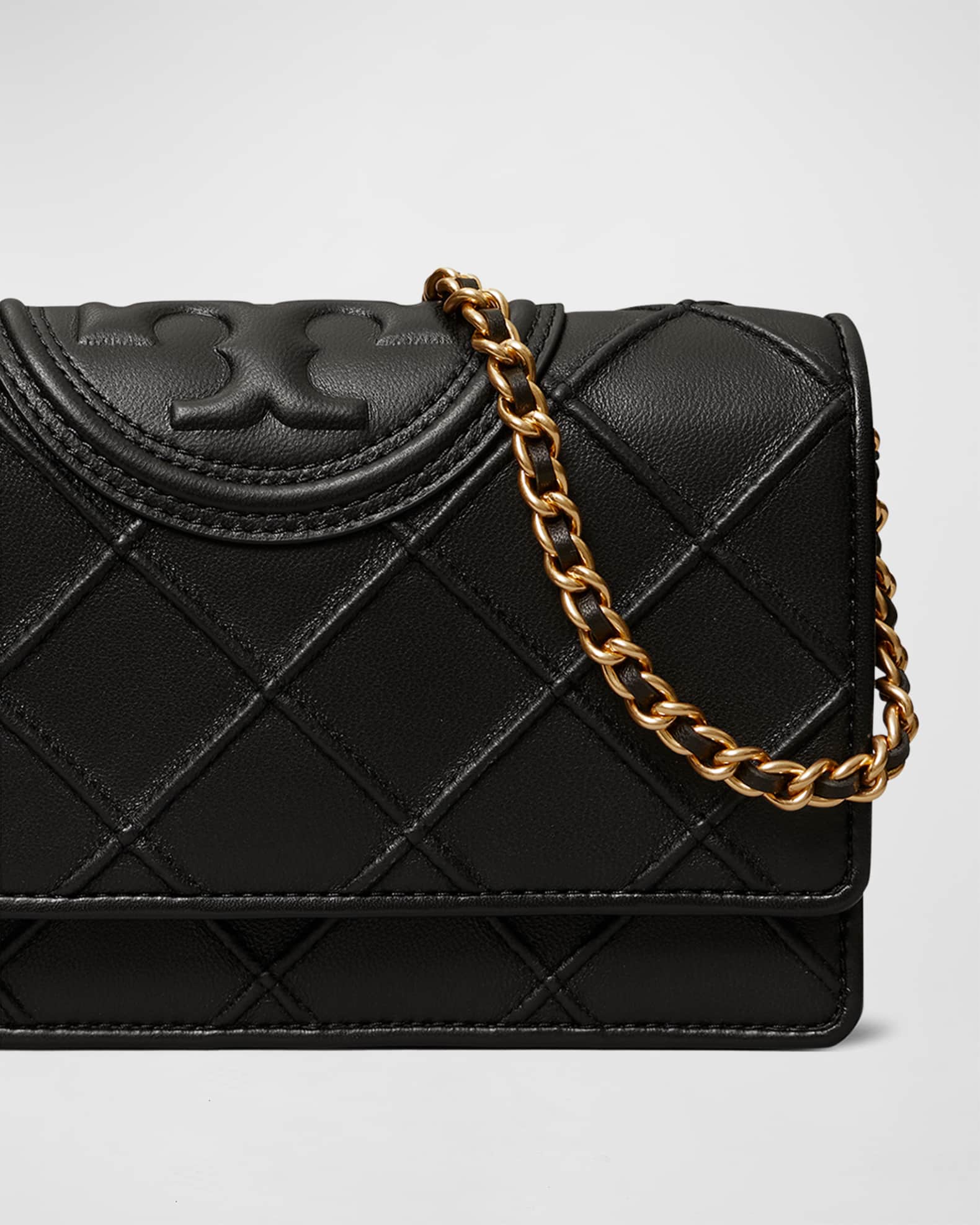 Tory burch fleming metallic slim medium wallet sale