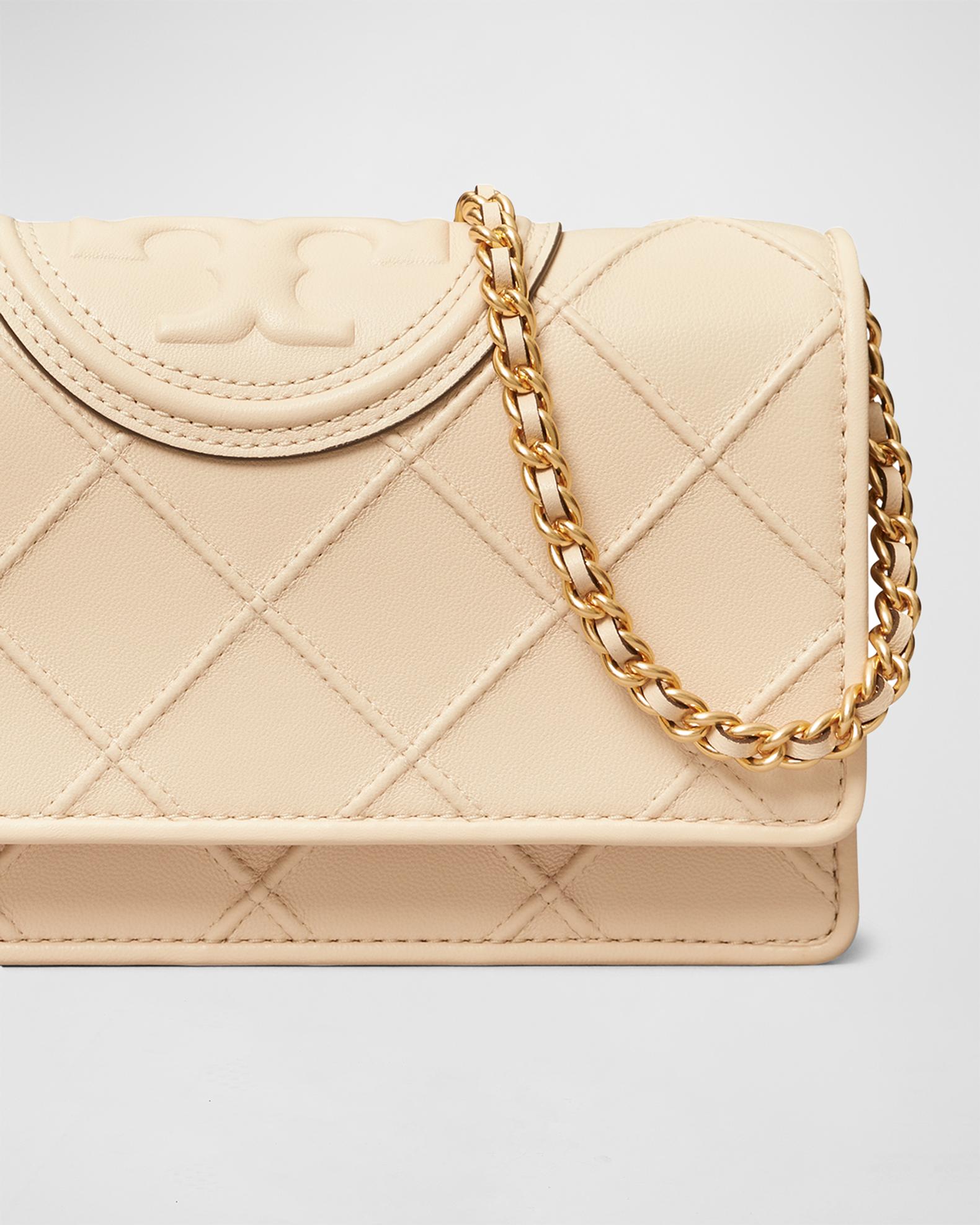 Tory Burch Fleming Woven Chain Wallet Shoulder Bag | Neiman Marcus