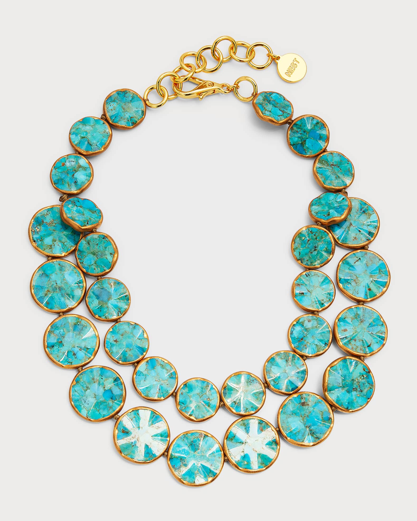 NEST Jewelry Wavy Turquoise Statement Necklace Neiman Marcus