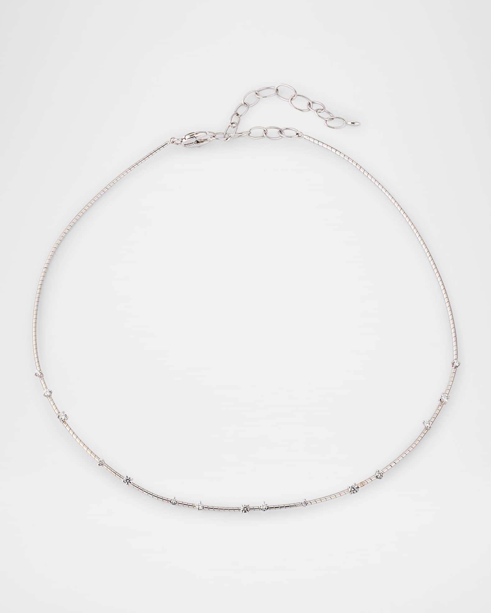 18k White Gold Diamond Necklace 0