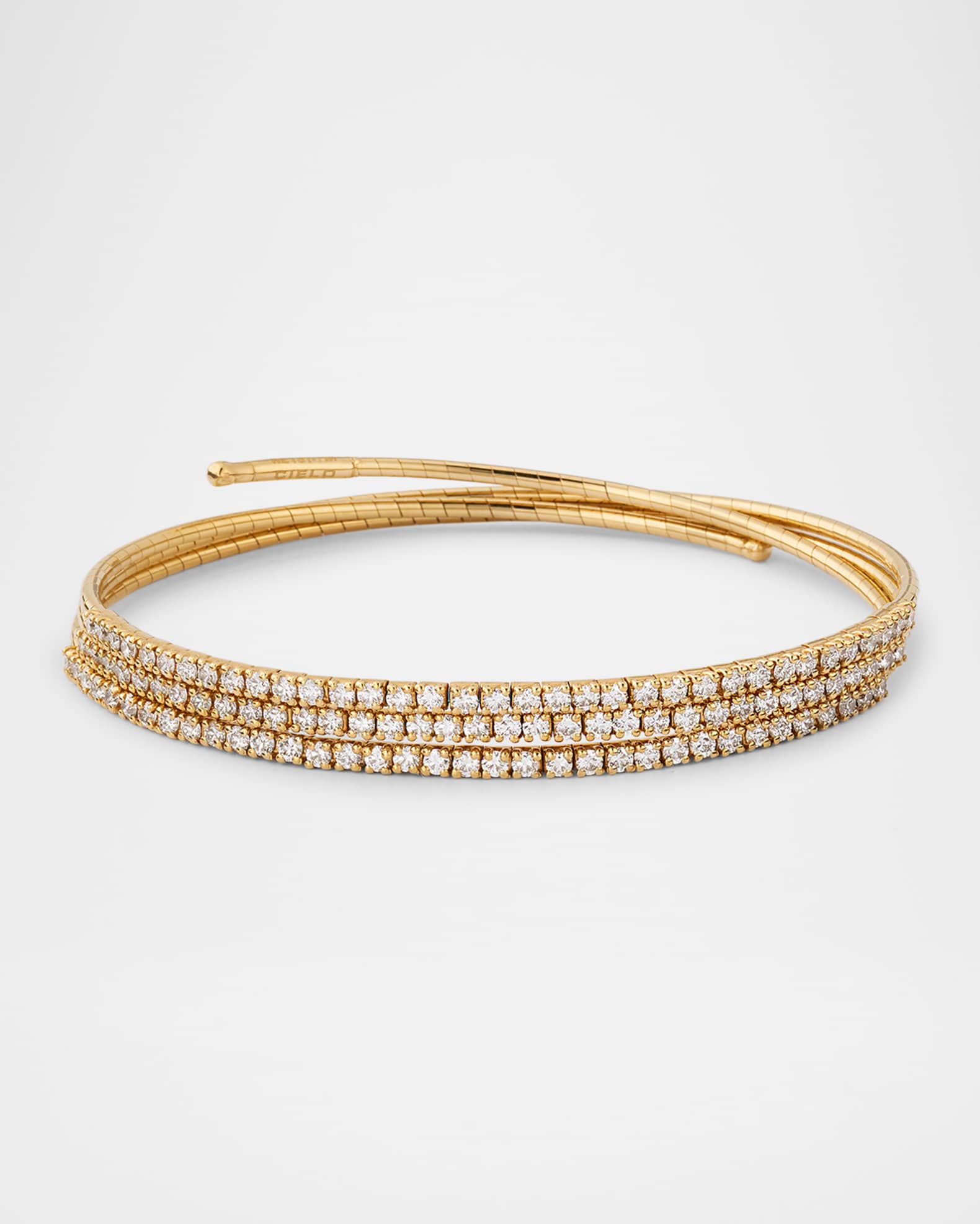 Mattia Cielo | Rose Gold Diamond Cuff Bracelet