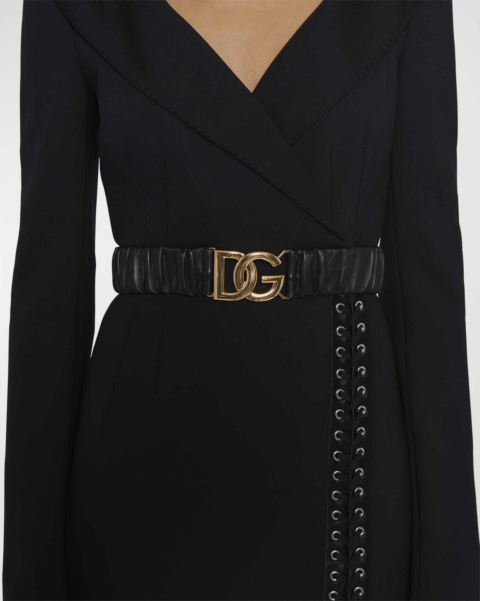 Dolce&Gabbana 40MM Interlocking DG Elastic Belt | Neiman Marcus