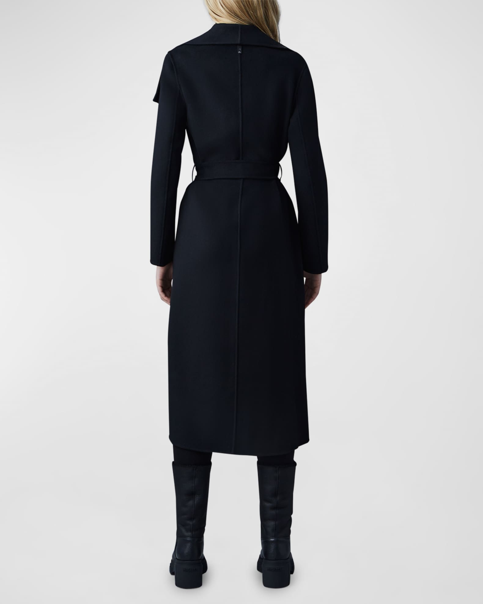 Mackage Mai Wool Belted Wrap Coat | Neiman Marcus