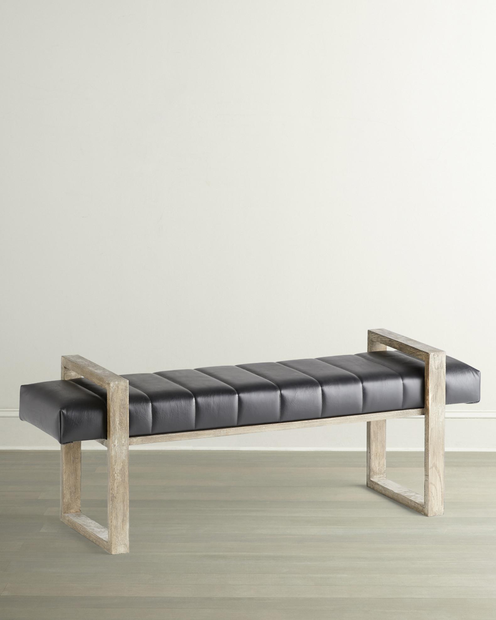 Paxton Leather Bench - 60