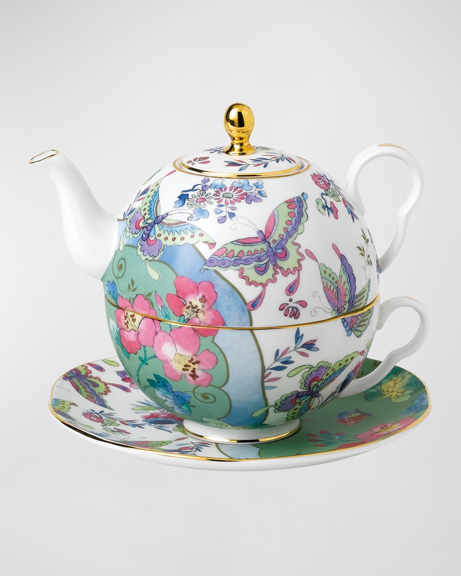 Wedgwood Butterfly Bloom Tea For One Teapot Neiman Marcus