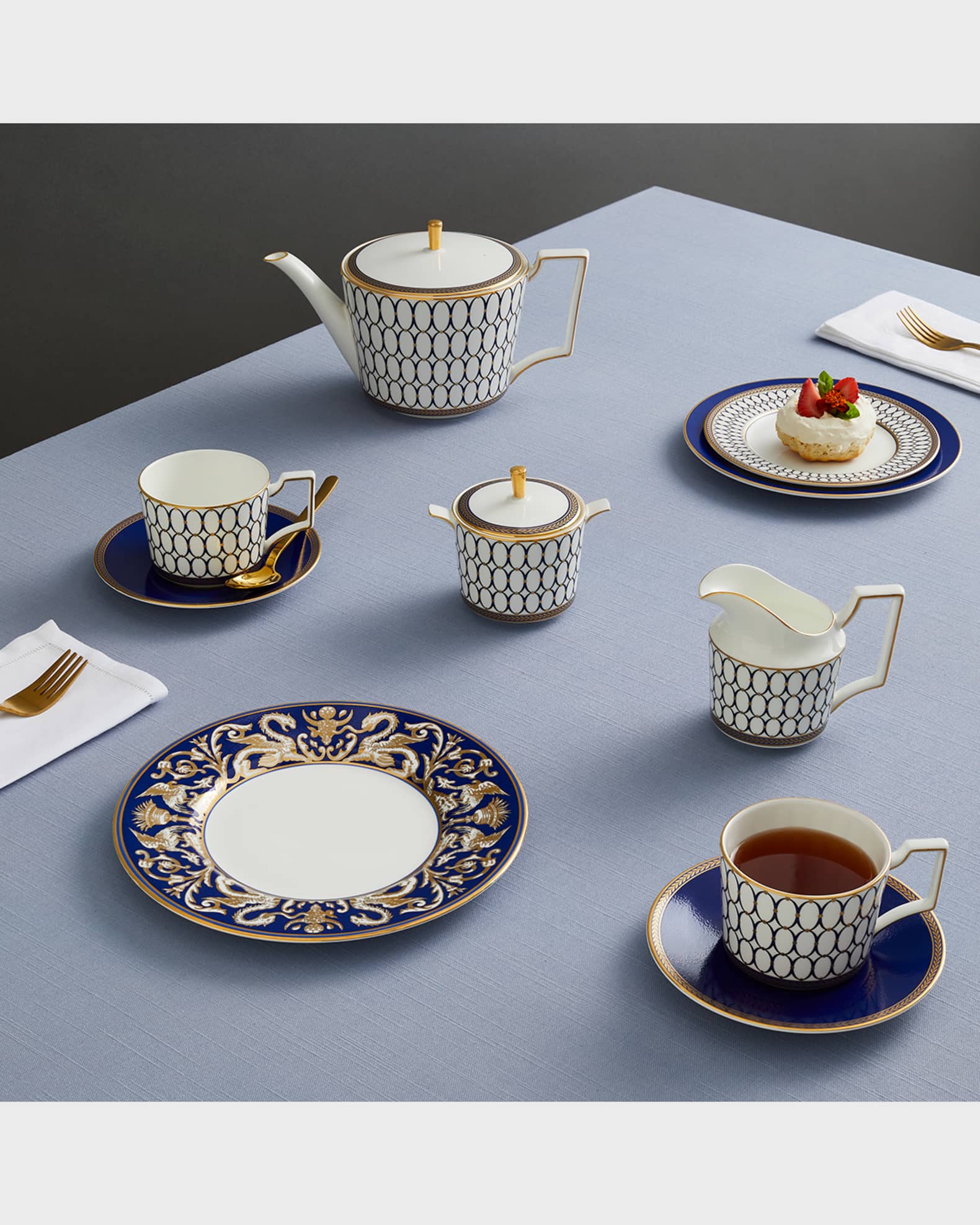 Wedgwood Renaissance Gold Tea Set Neiman Marcus