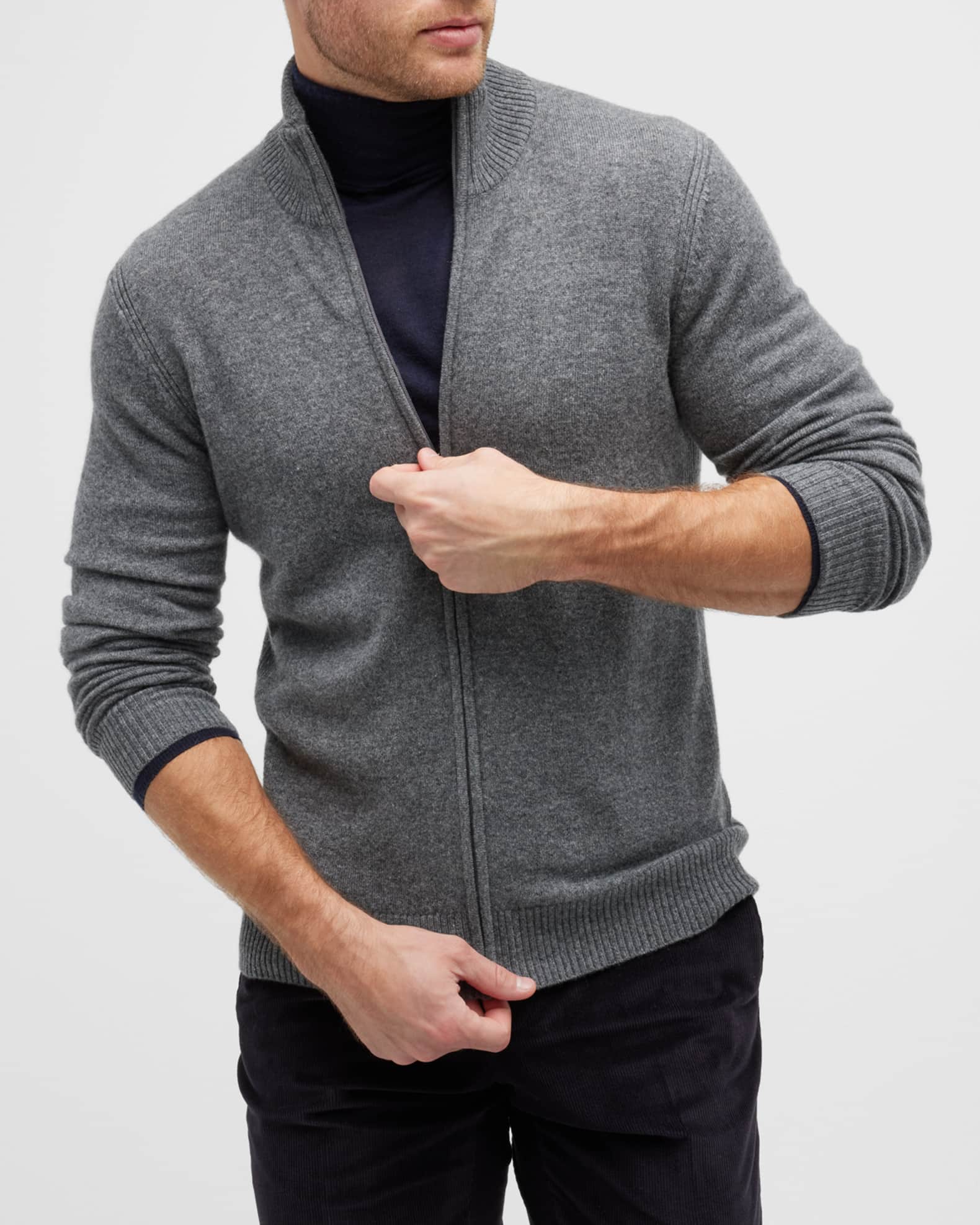 Nomad 1942 Men's Cashmere Full-Zip Sweater | Neiman Marcus