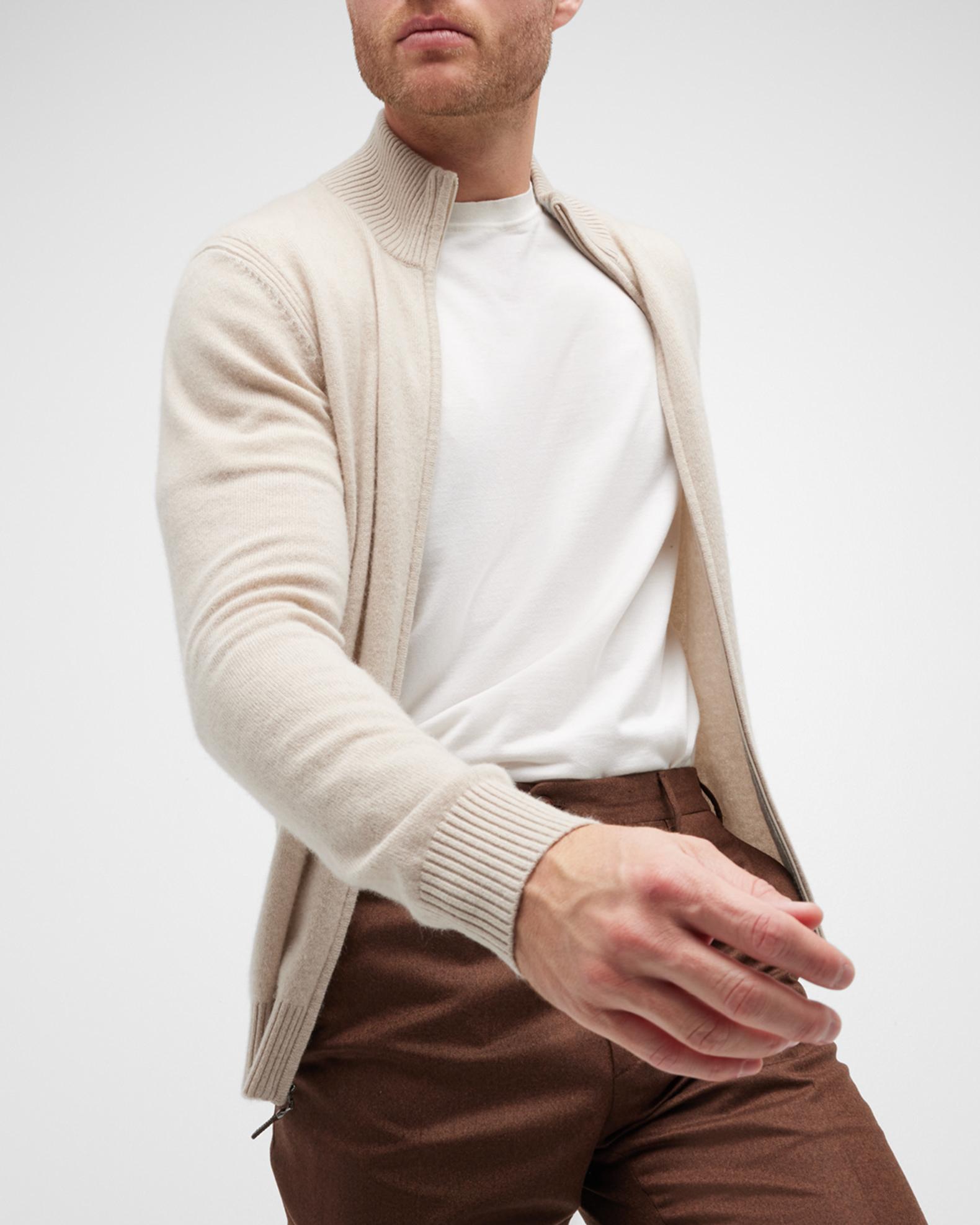 Nash Cashmere Full Zip Sweater Premium Blend Natural Warmth Breathable Soft Knit For Everyday Casual Wear