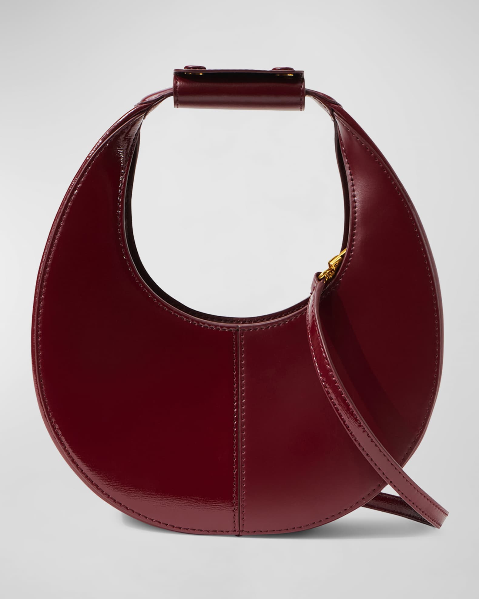 Staud Moon Mini Split Leather Crossbody Bag Neiman Marcus