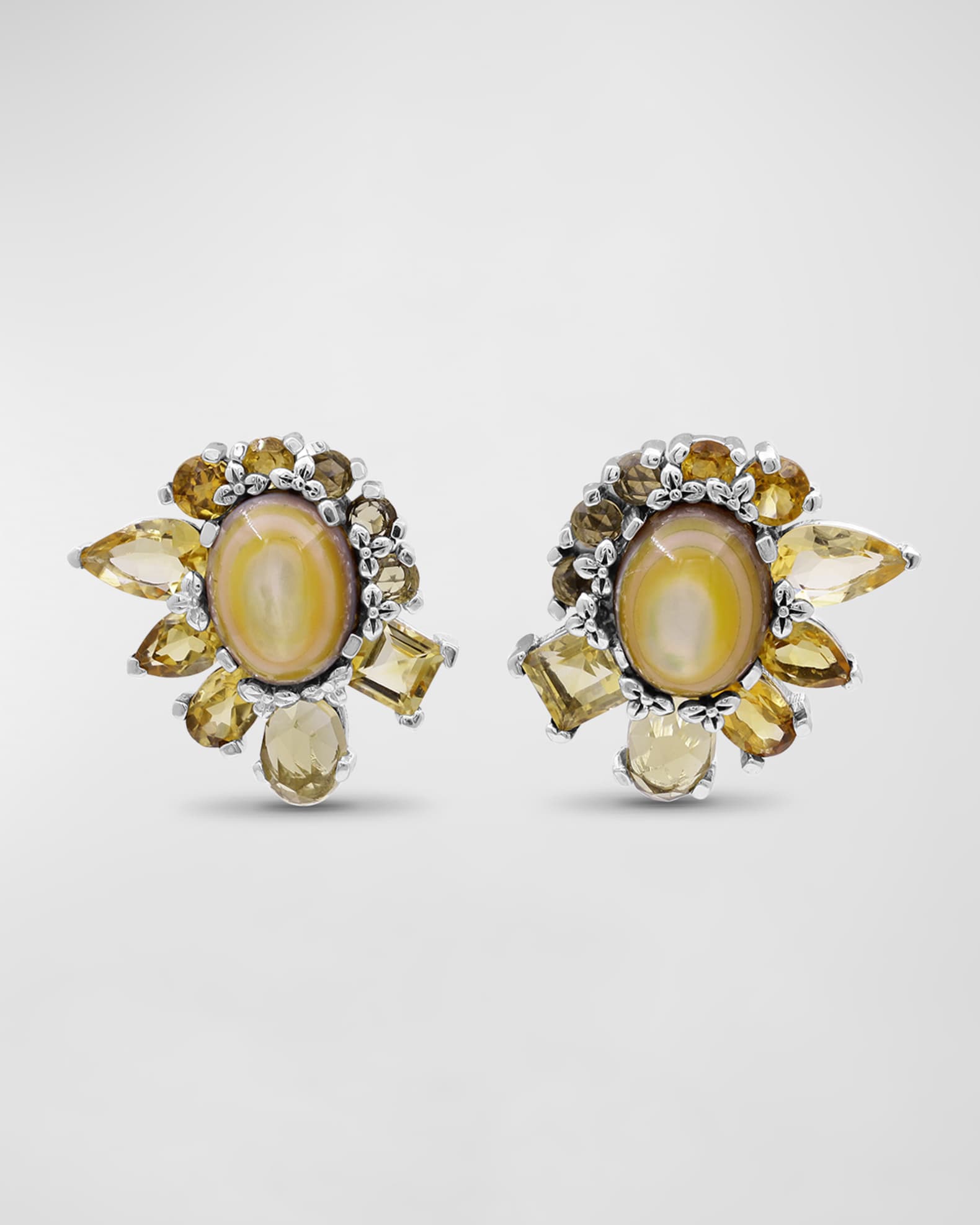 Stephen Dweck Quartz and Citrine Earrings in Sterling Silver Neiman Marcus