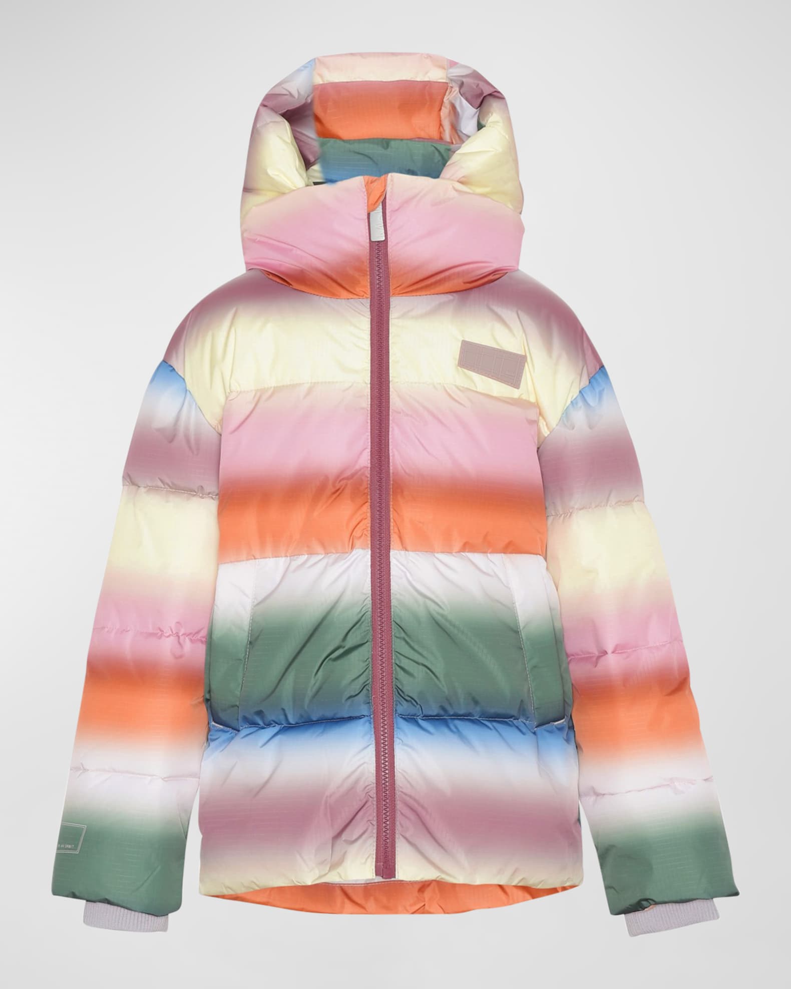 Rainbow puffer new arrivals jacket topshop