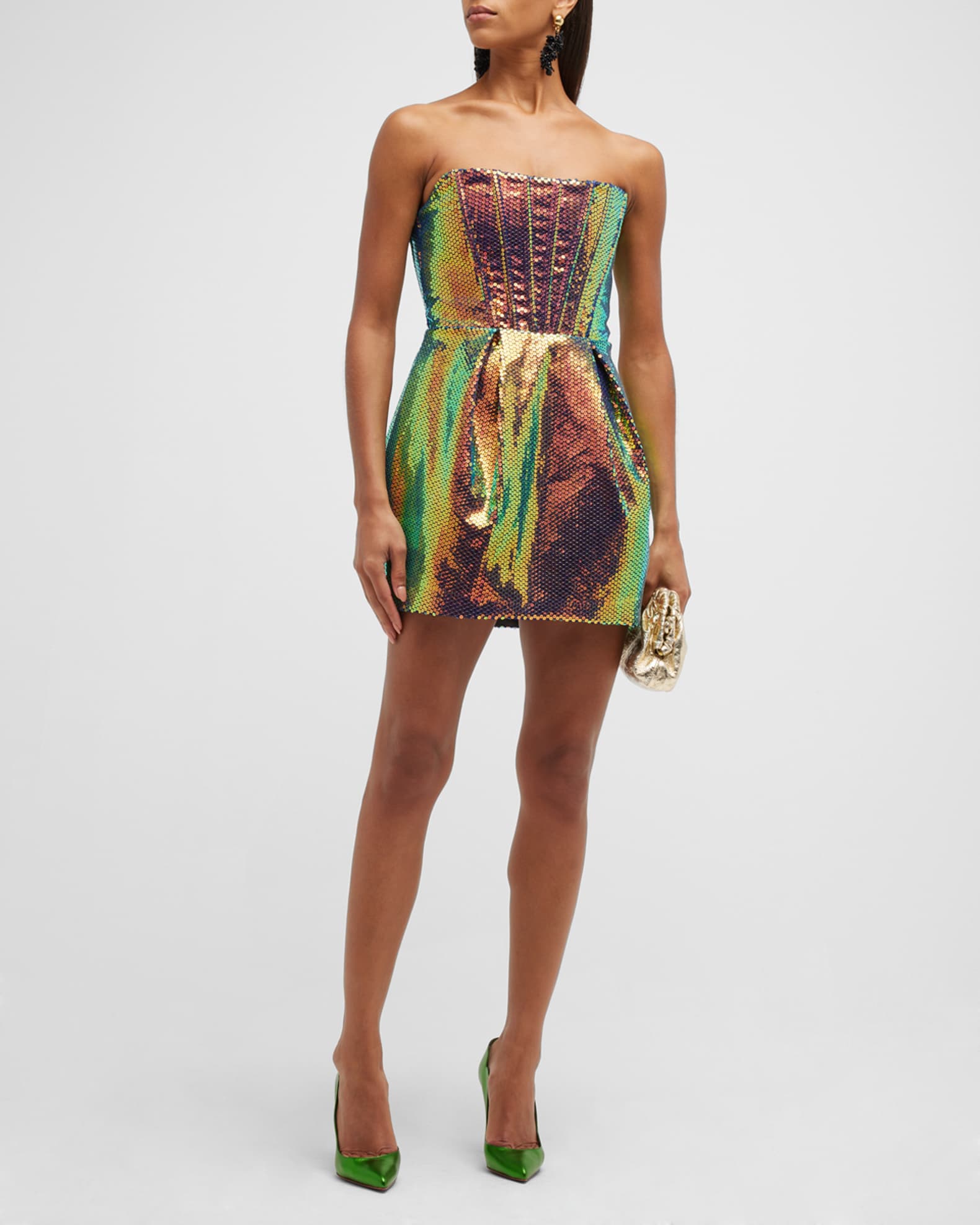Bronx and Banco Maraya Sequin Corset Mini Dress | Neiman Marcus