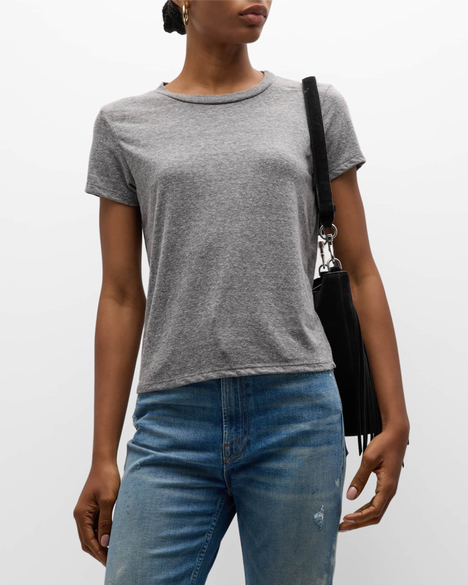 MOTHER The Lil Goodie Goodie Cotton Crewneck Tee | Neiman Marcus