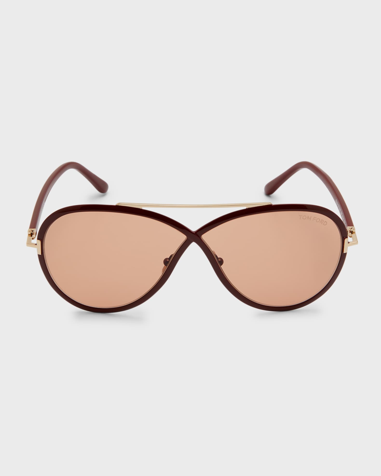 TOM FORD Rickie Twist Acetate Aviator Sunglasses Neiman Marcus