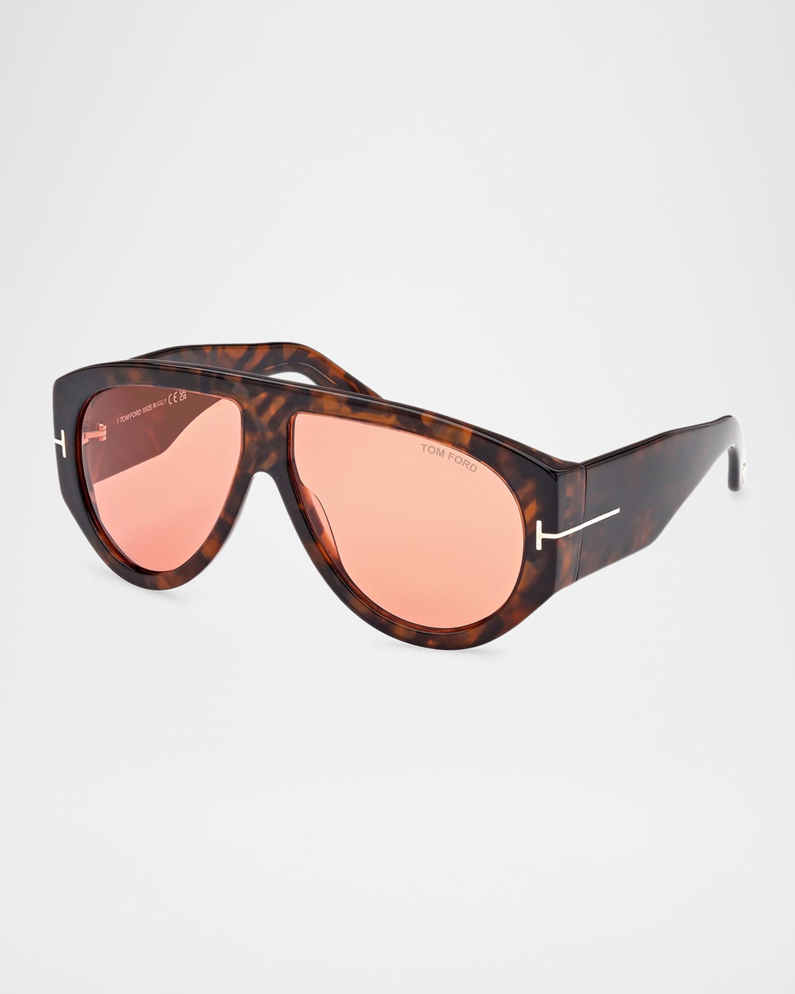 Tom Ford FT1064 Sunglasses Havana Acetate/Metal Tom Ford COREY FT 1064 Dark Havana/Bordeaux (52S) Sunglasses  main image 3