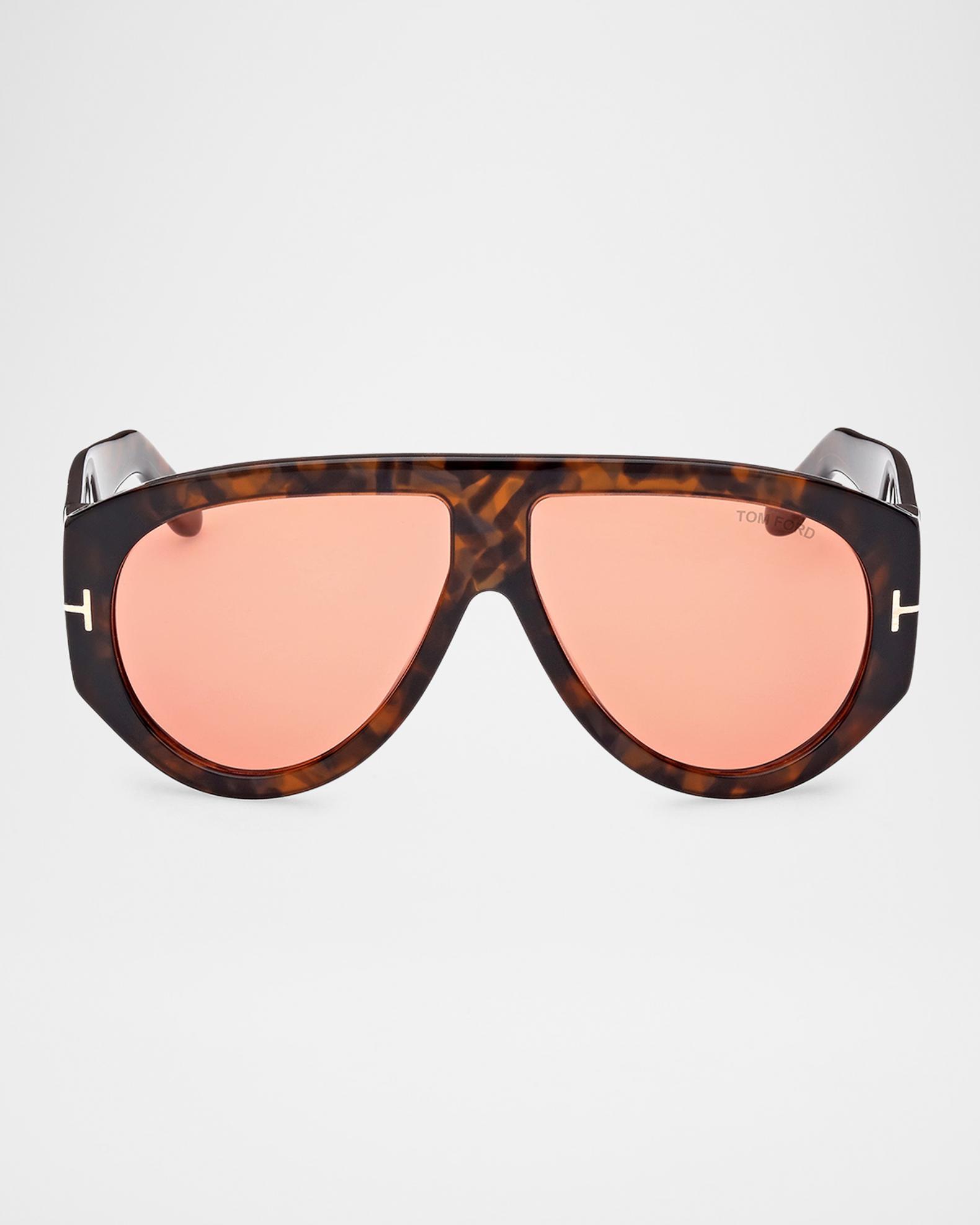 TOM FORD Bronson Havana Acetate Aviator Sunglasses | Neiman  display picture 2
