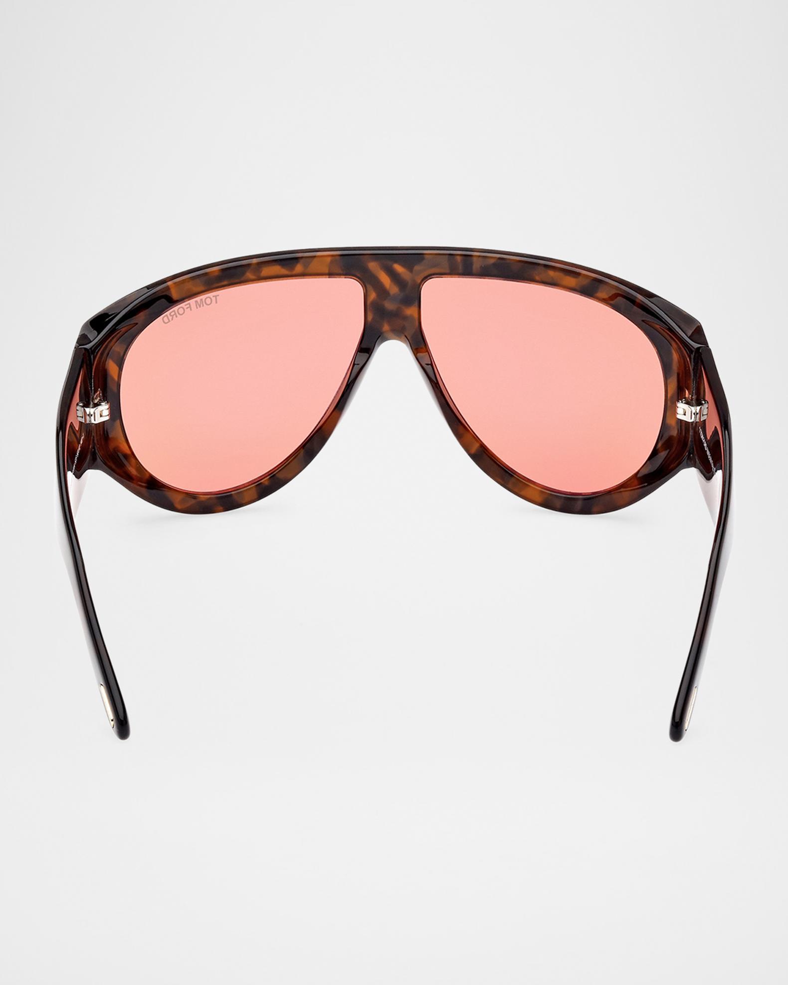 Tom Ford FT1064 Sunglasses Havana Acetate/Metal Tom Ford COREY FT 1064 Dark Havana/Bordeaux (52S) Sunglasses  main image 2