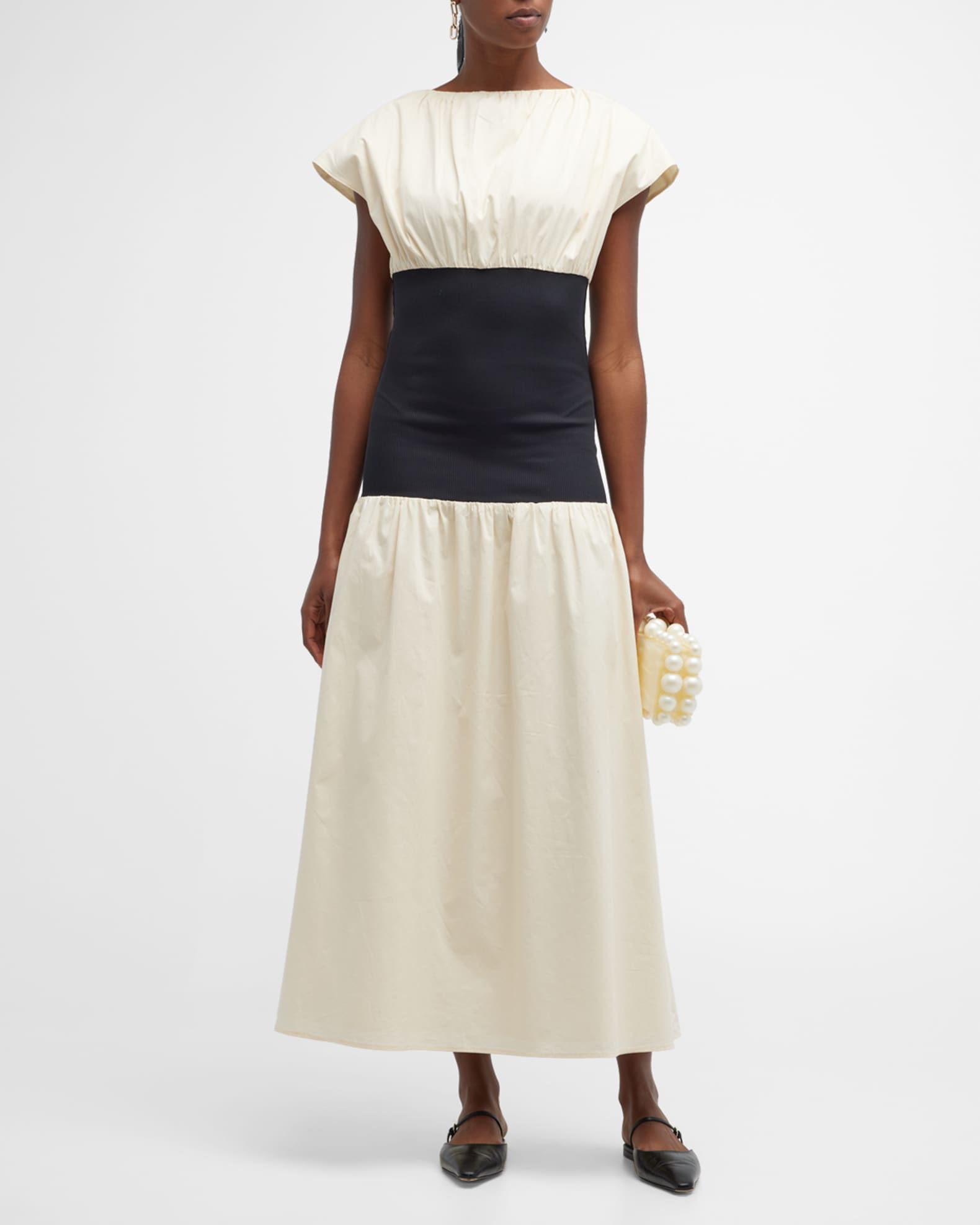 Anna Quan Ambrose DropWaist Midi Dress Neiman Marcus