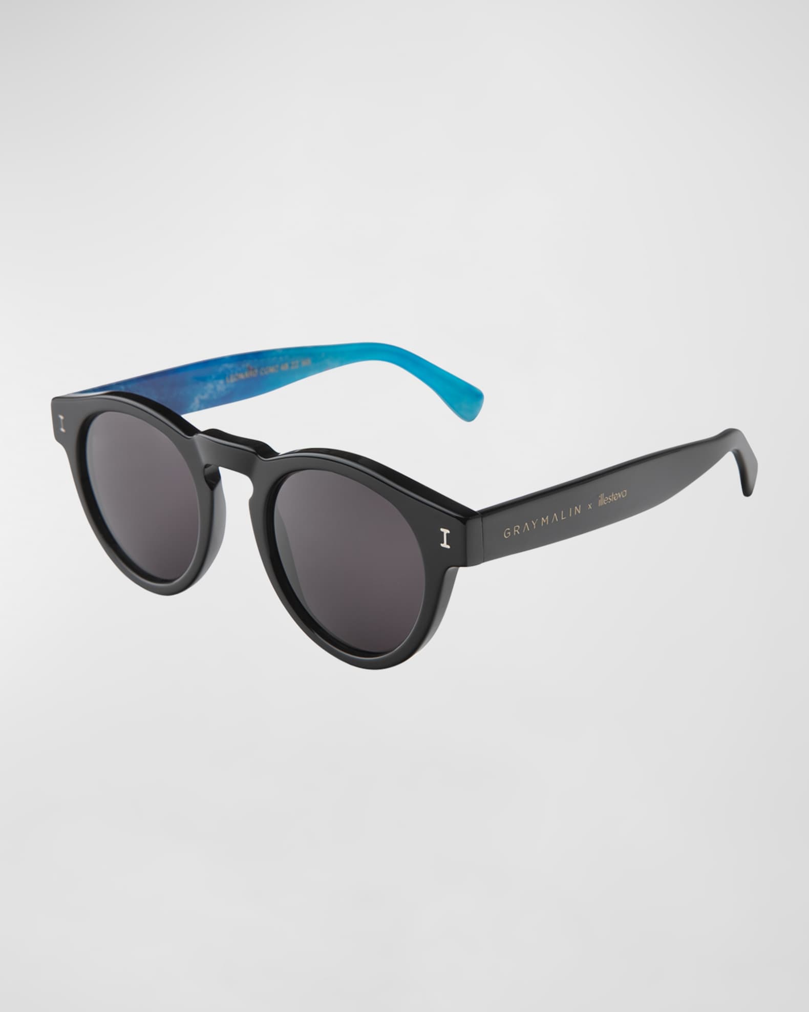 X Gray Malin The Ocean Leonard Round Acetate Sunglasses 0