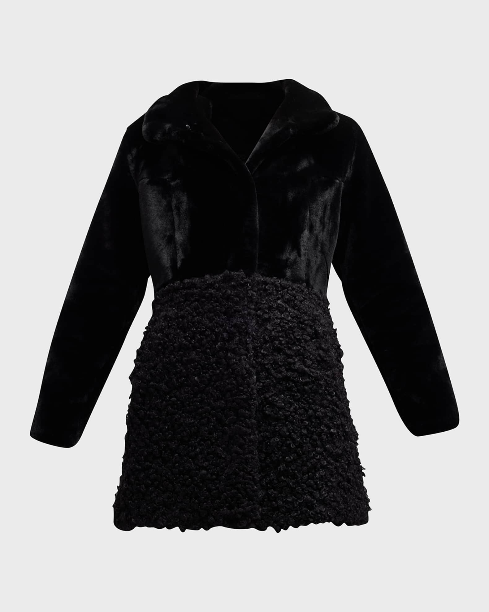 Belle Fare Mixed Media Faux Fur Parka Coat Neiman Marcus