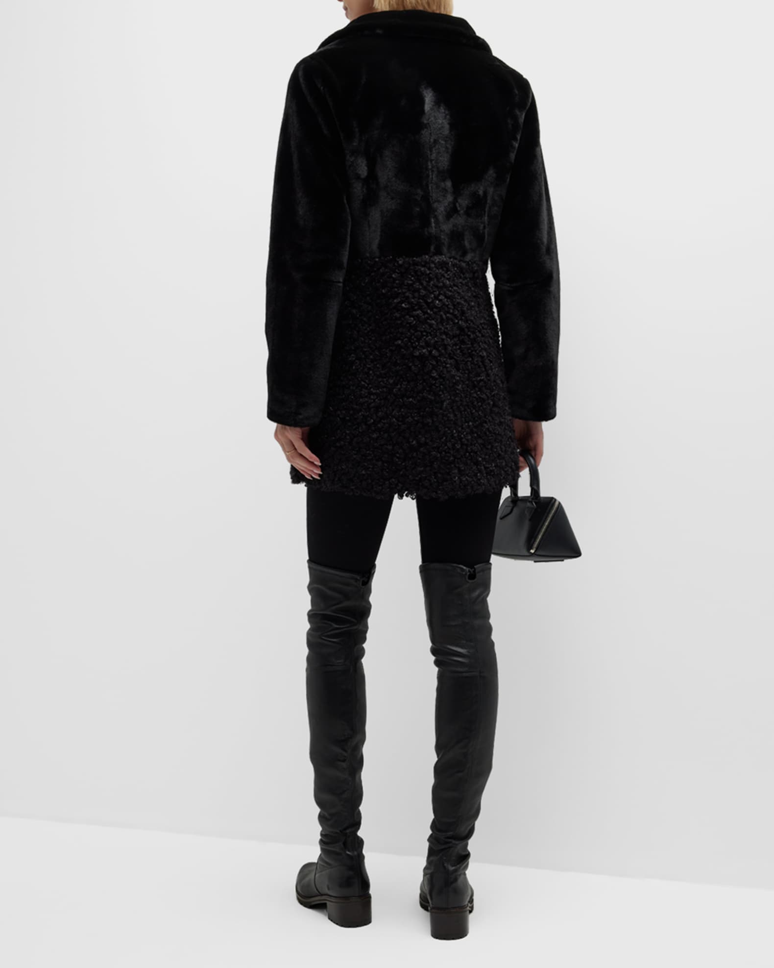 Belle Fare Mixed Media Faux Fur Parka Coat Neiman Marcus