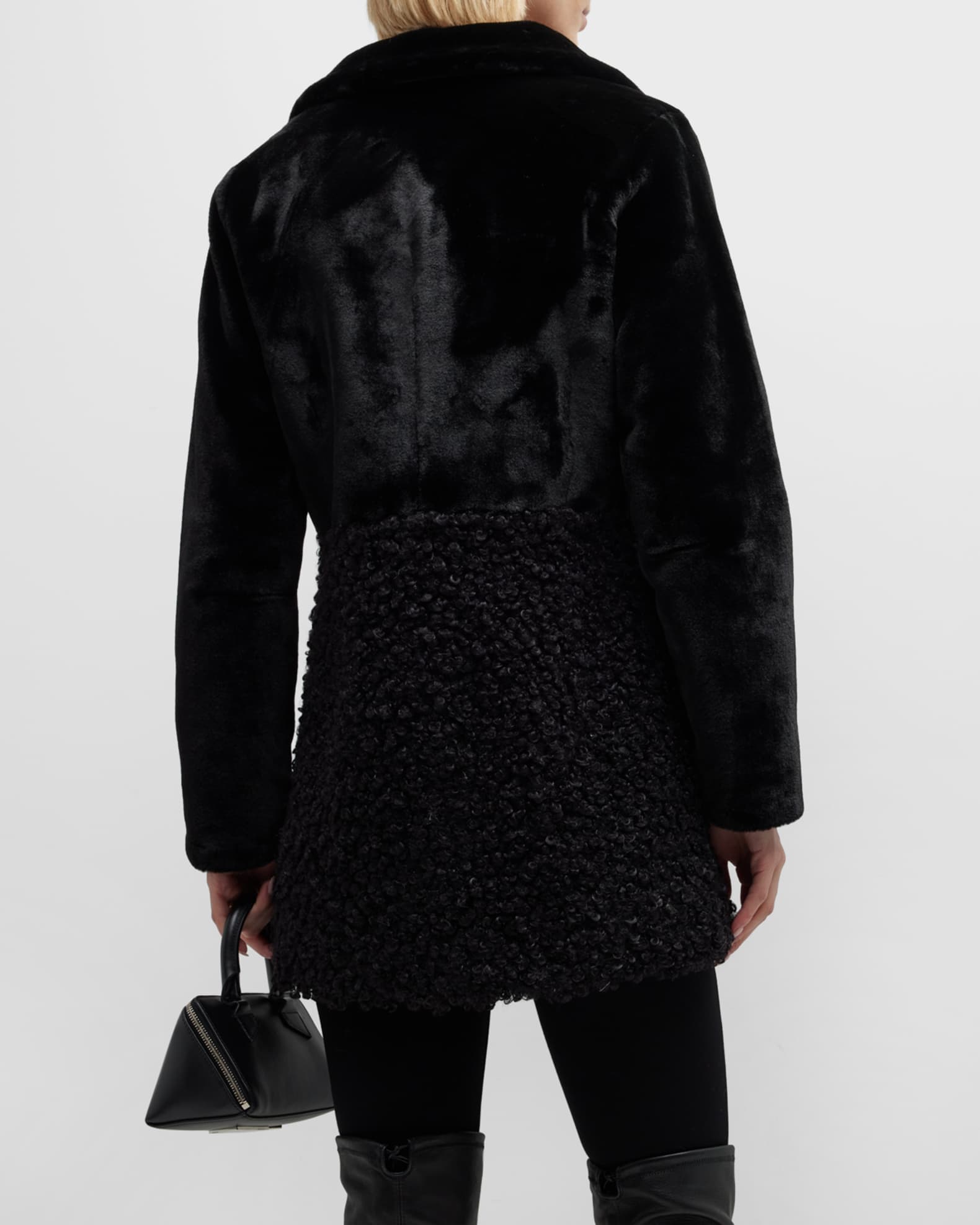 Belle Fare Mixed Media Faux Fur Parka Coat Neiman Marcus