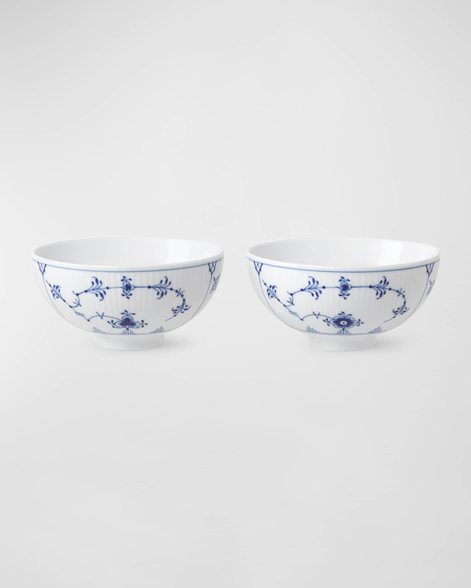 Royal Copenhagen Fluted Rice Bowls, Set of 2 Neiman Marcus