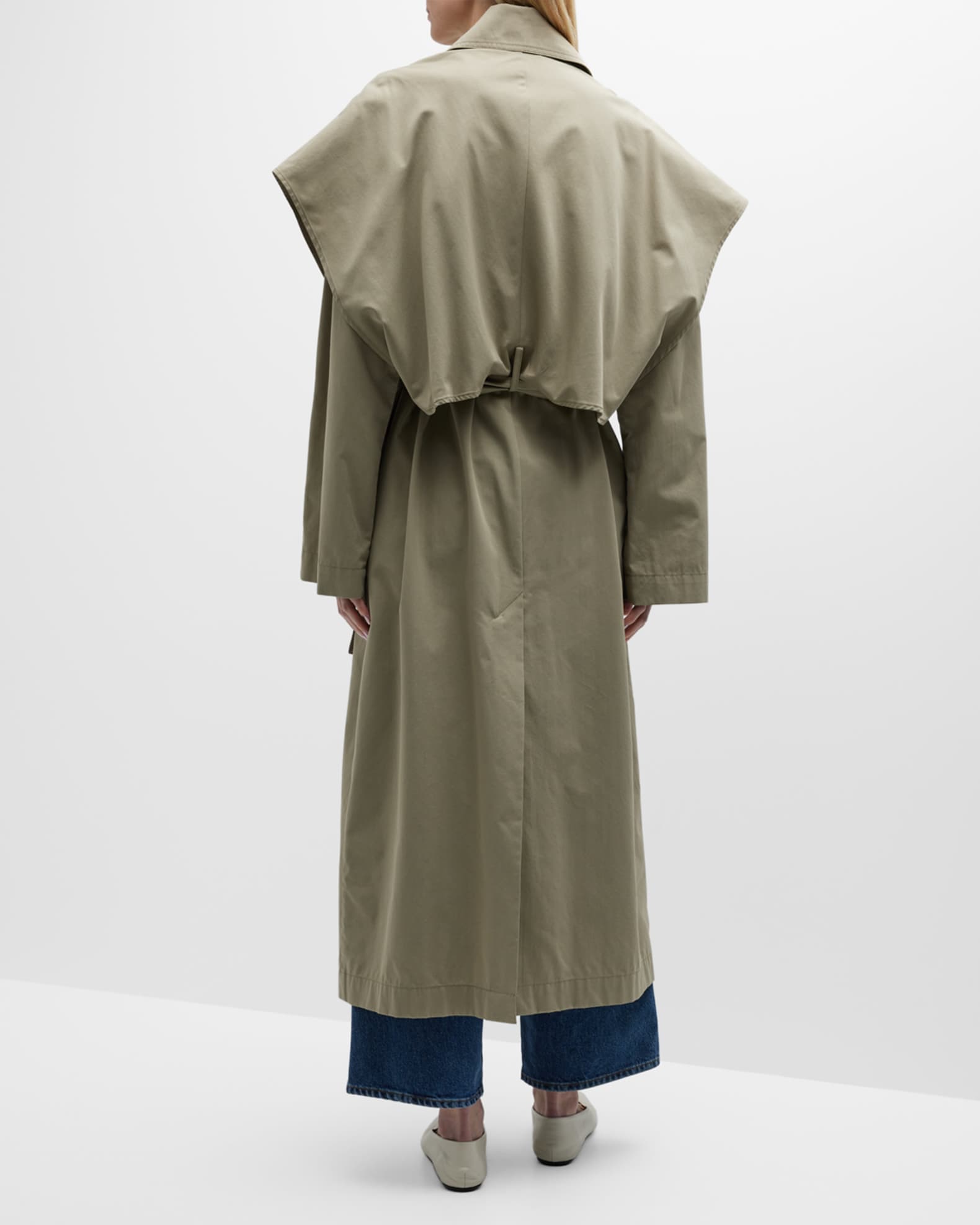 Toteme Layered Cotton Cupro Trench | Neiman Marcus