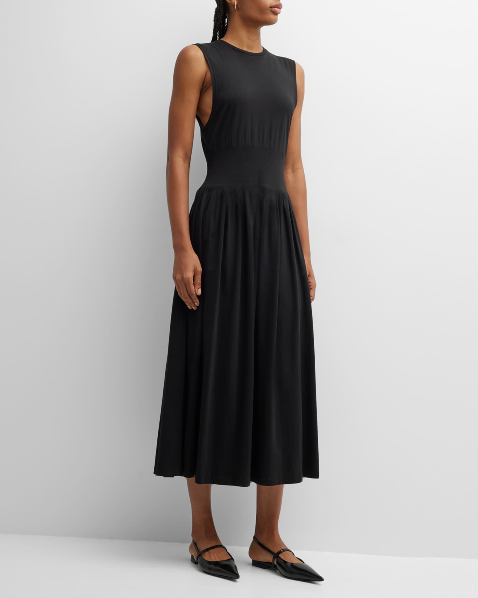 Toteme Sleeveless Cotton Tee Dress | Neiman Marcus