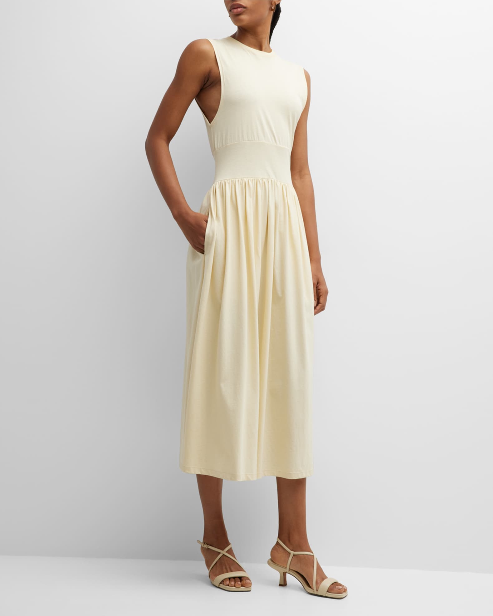 Toteme Sleeveless Cotton Dress Off-White main image 0