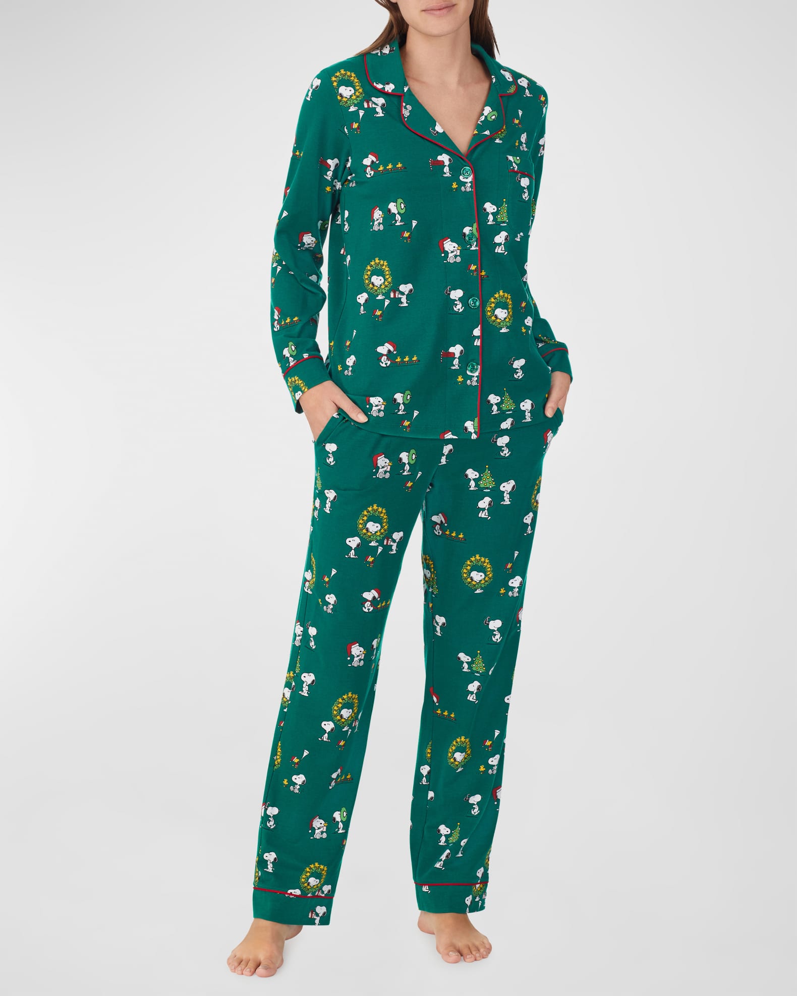 BedHead Pajamas x Peanuts Holiday Snoopy Pajama Set Neiman Marcus