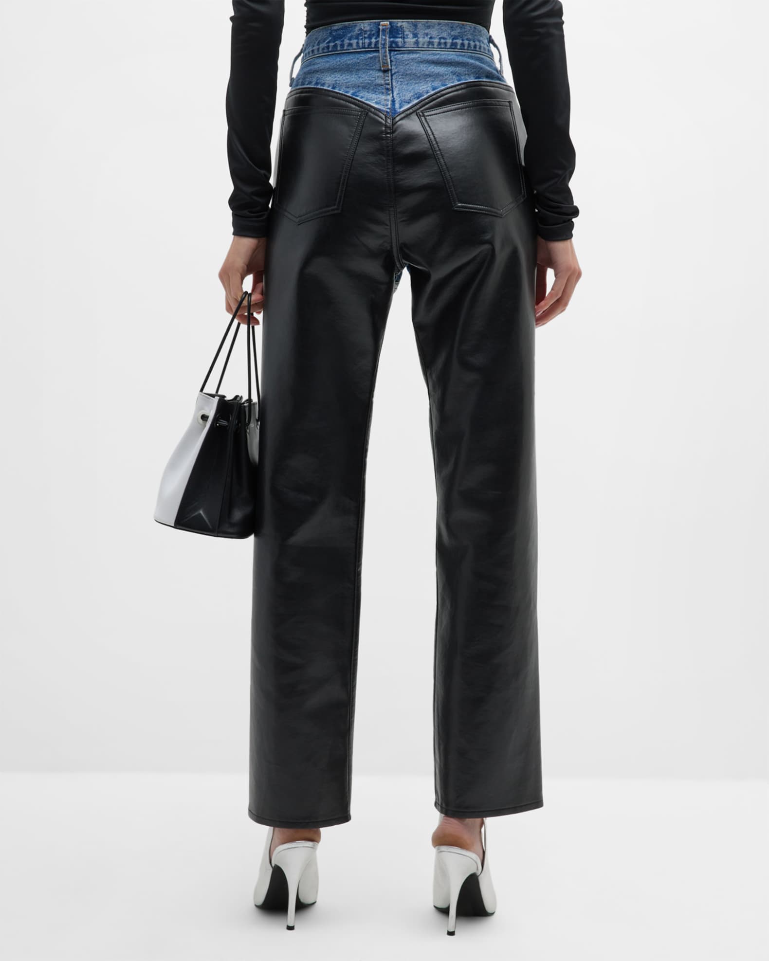 AGOLDE Harley Combo Straight Jeans Neiman Marcus