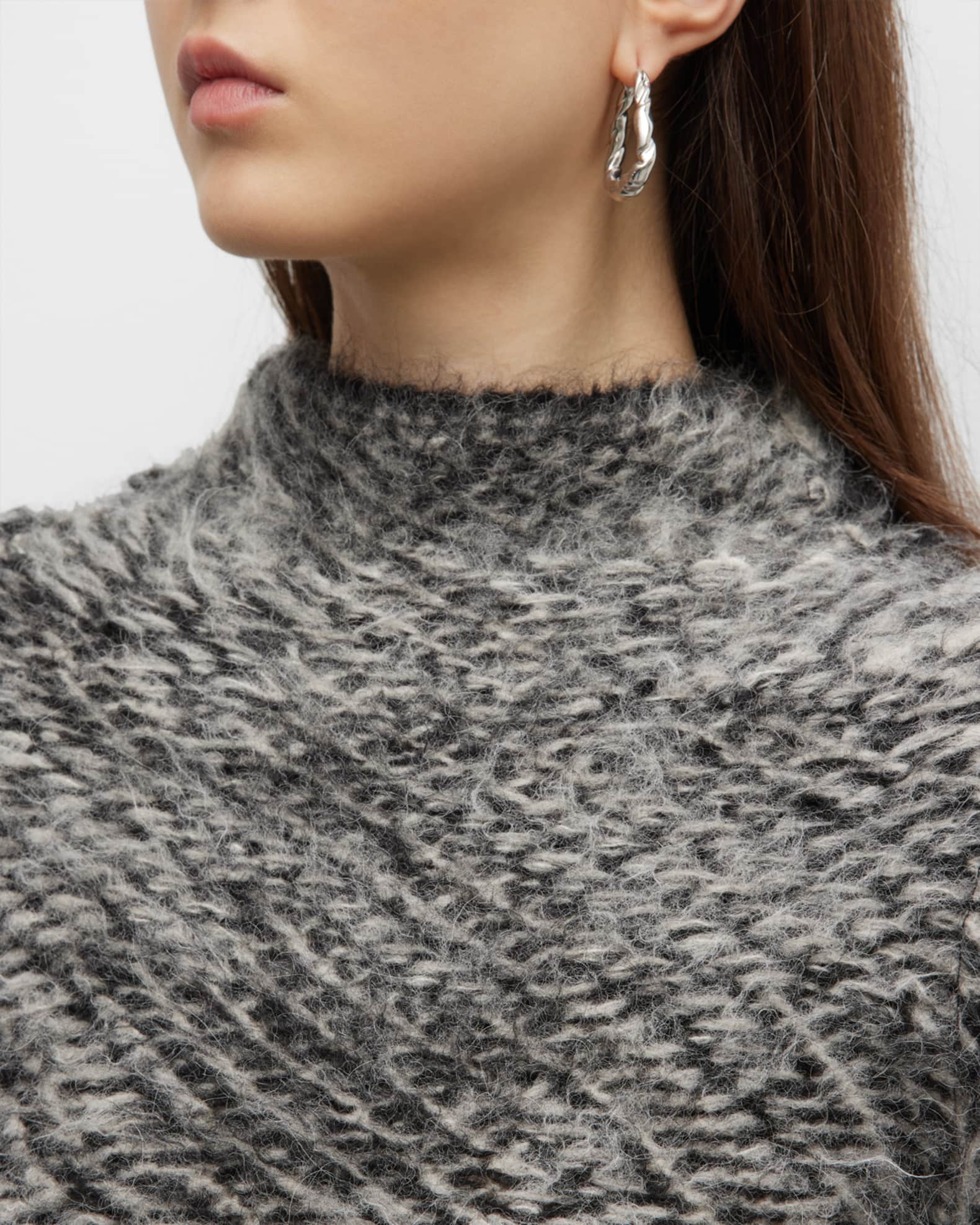 Rag & Bone Edith Reversible Wool-Blend Mock-Neck Sweater | Neiman Marcus