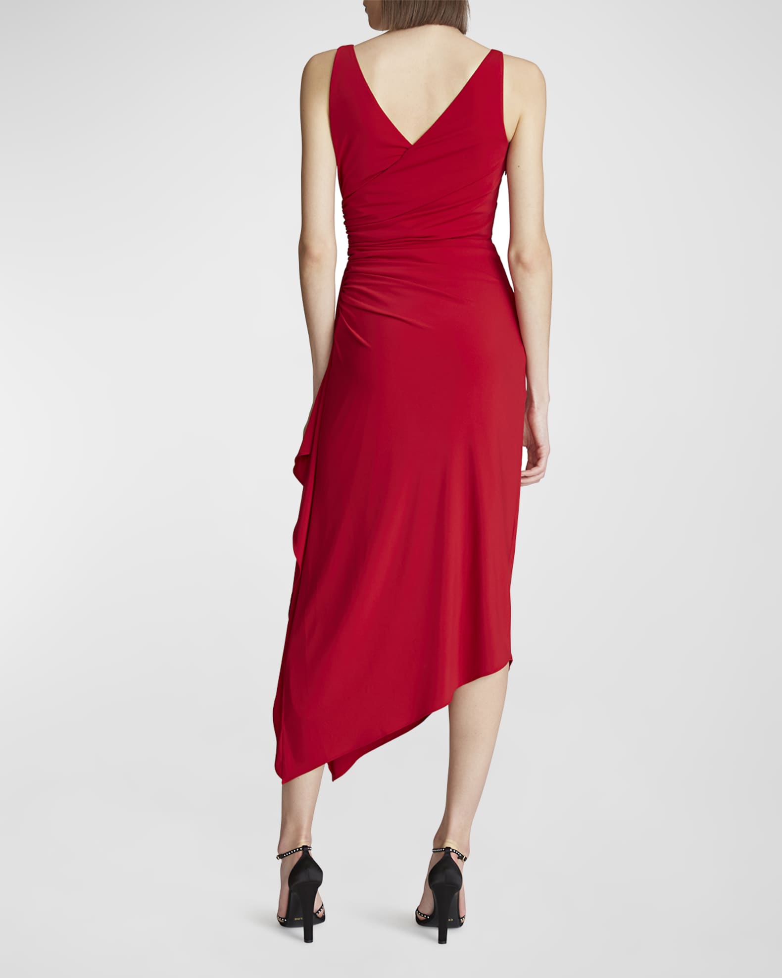 halston stretch linen dress Halston Stretch Linen Sleeveless Dress