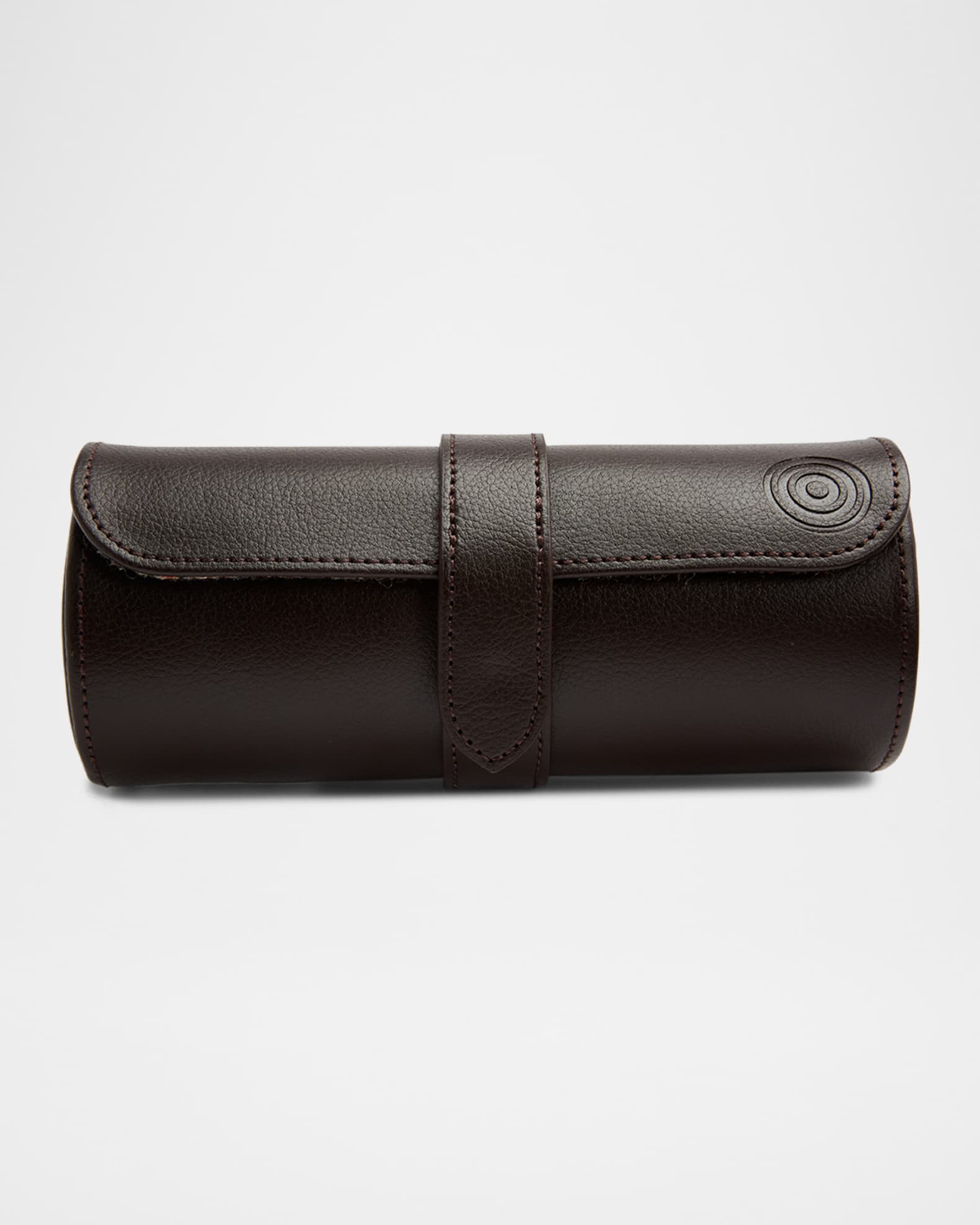 X WM Brown Watch Roll With Cigar Case  0