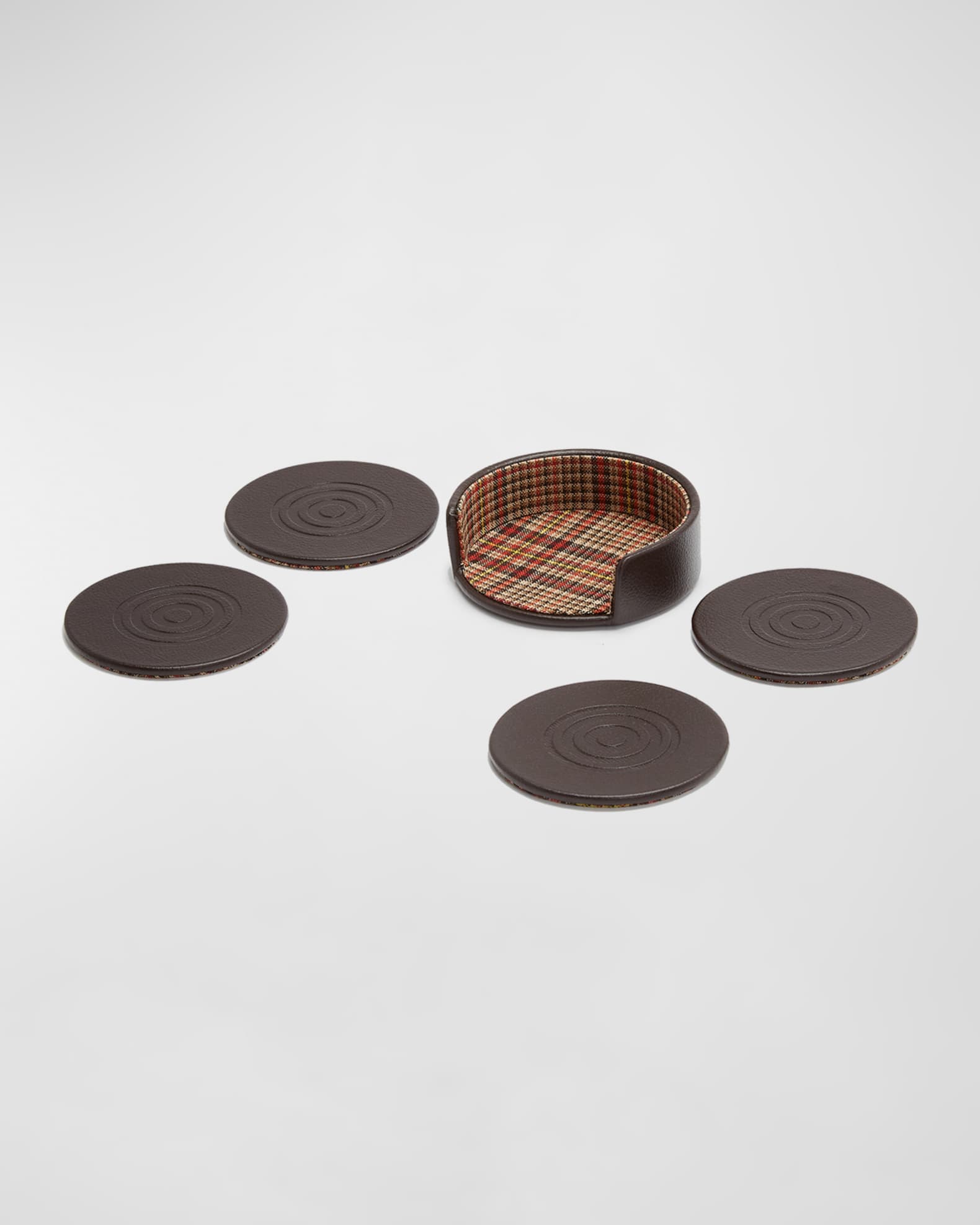 X WM Brown 4-Piece Coaster Set  1