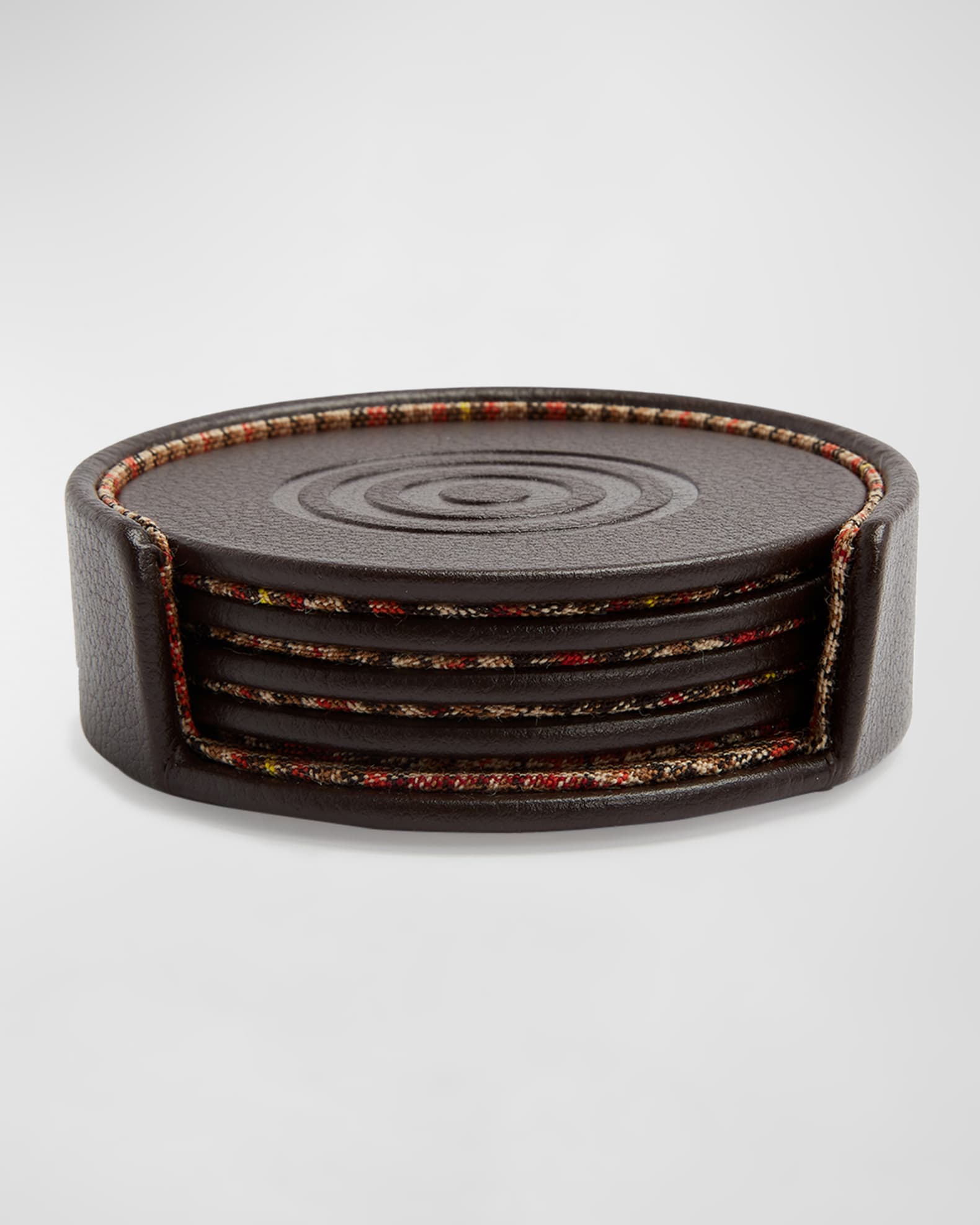 X WM Brown 4-Piece Coaster Set  0