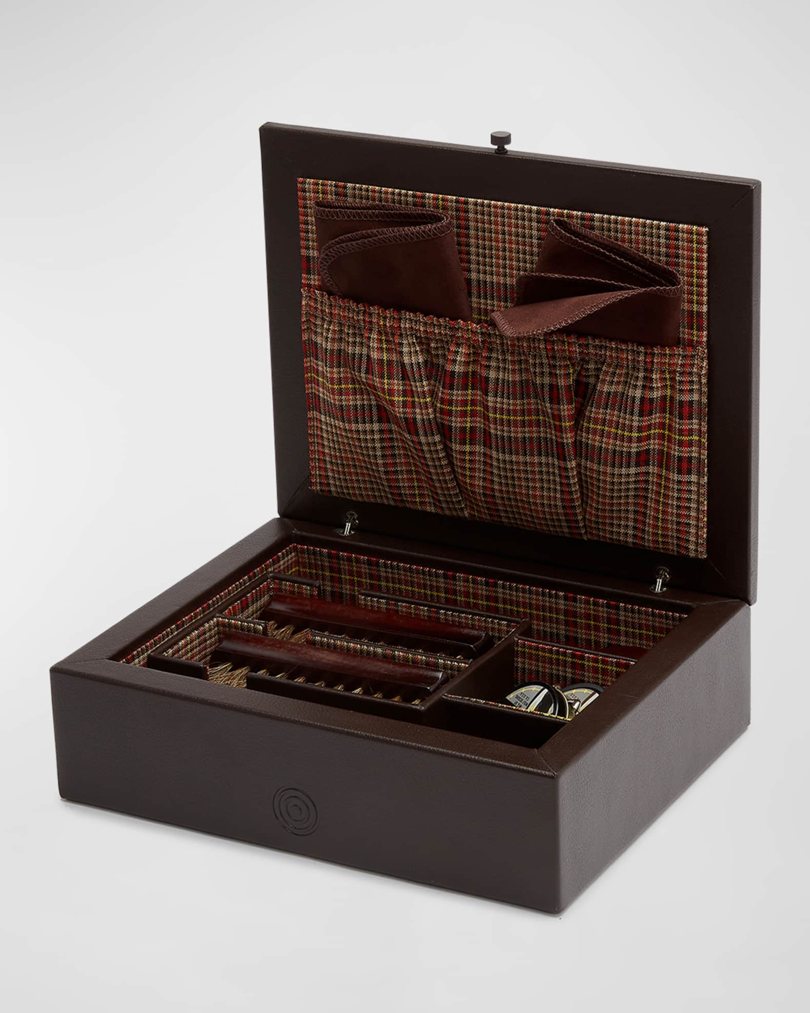 X WM Brown Shoe Shine Case  1