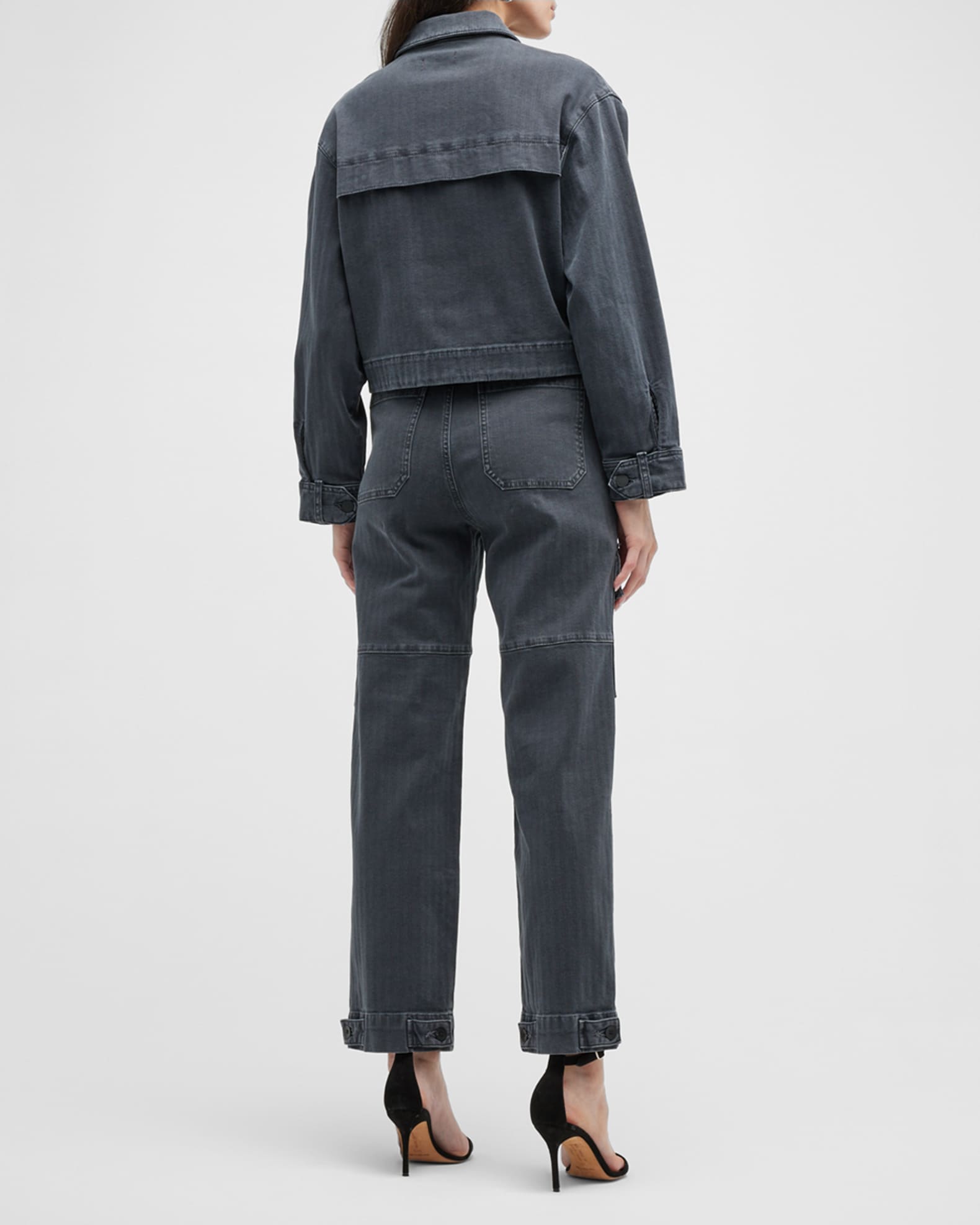 AG Jeans Knoxx High-Rise Cropped Boyfriend Cargo Pants | Neiman Marcus