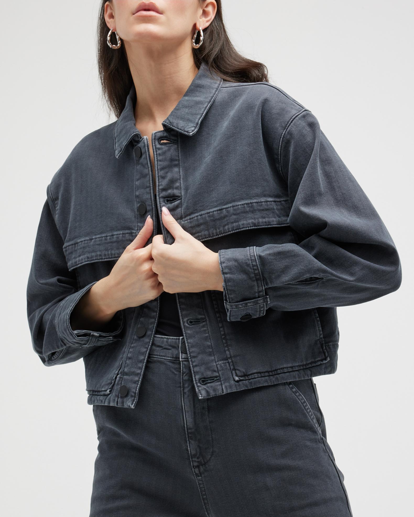 AG Jeans Mirah Cropped Boxy Utility Jacket | Neiman Marcus