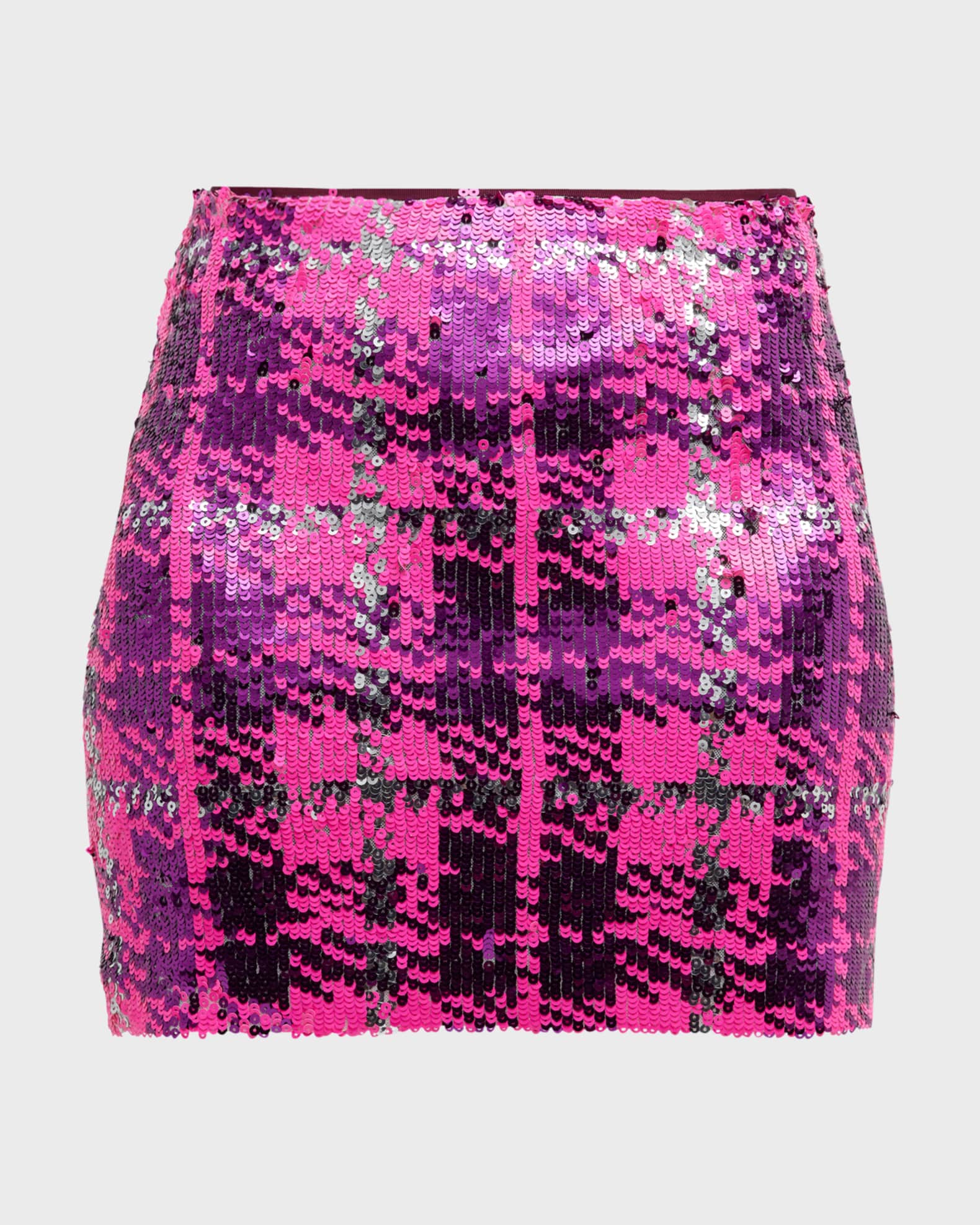 Le Superbe Plaid About You Sequin Mini Skirt | Neiman Marcus