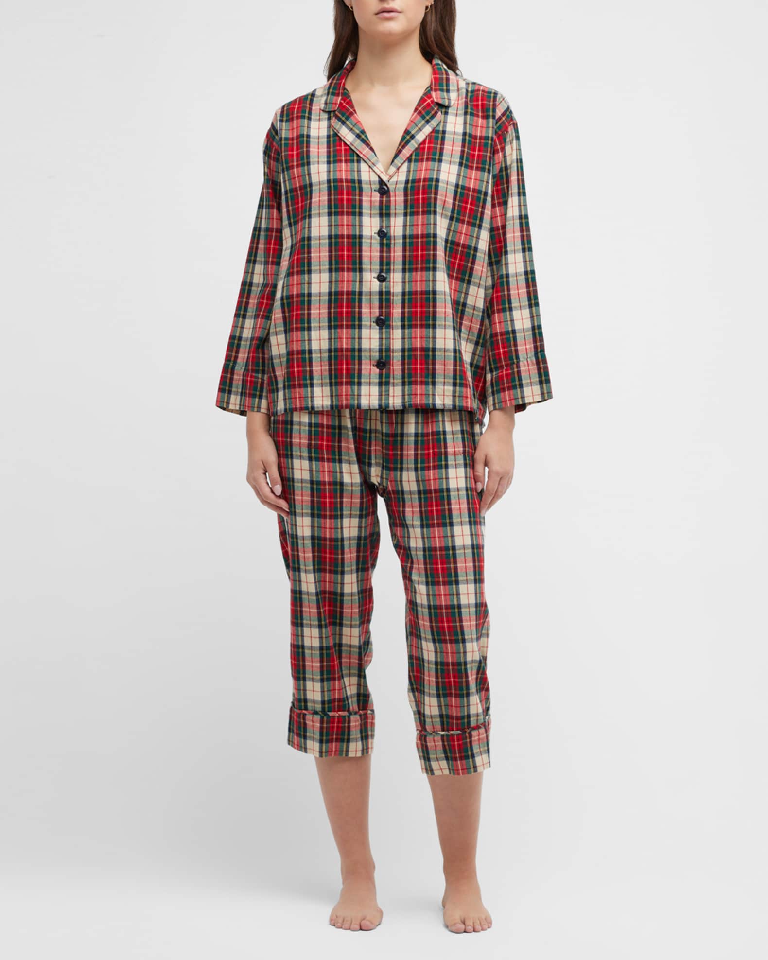 The Great Plaid ButtonDown Pajama Shirt Neiman Marcus