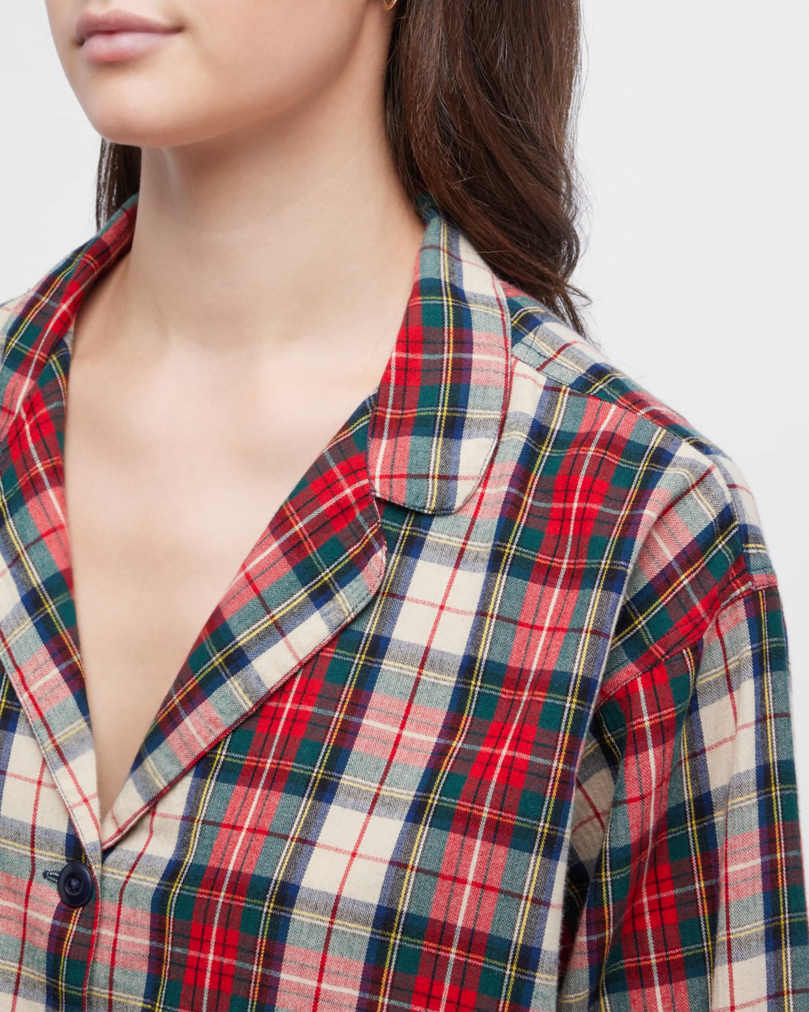 The Great Plaid ButtonDown Pajama Shirt Neiman Marcus