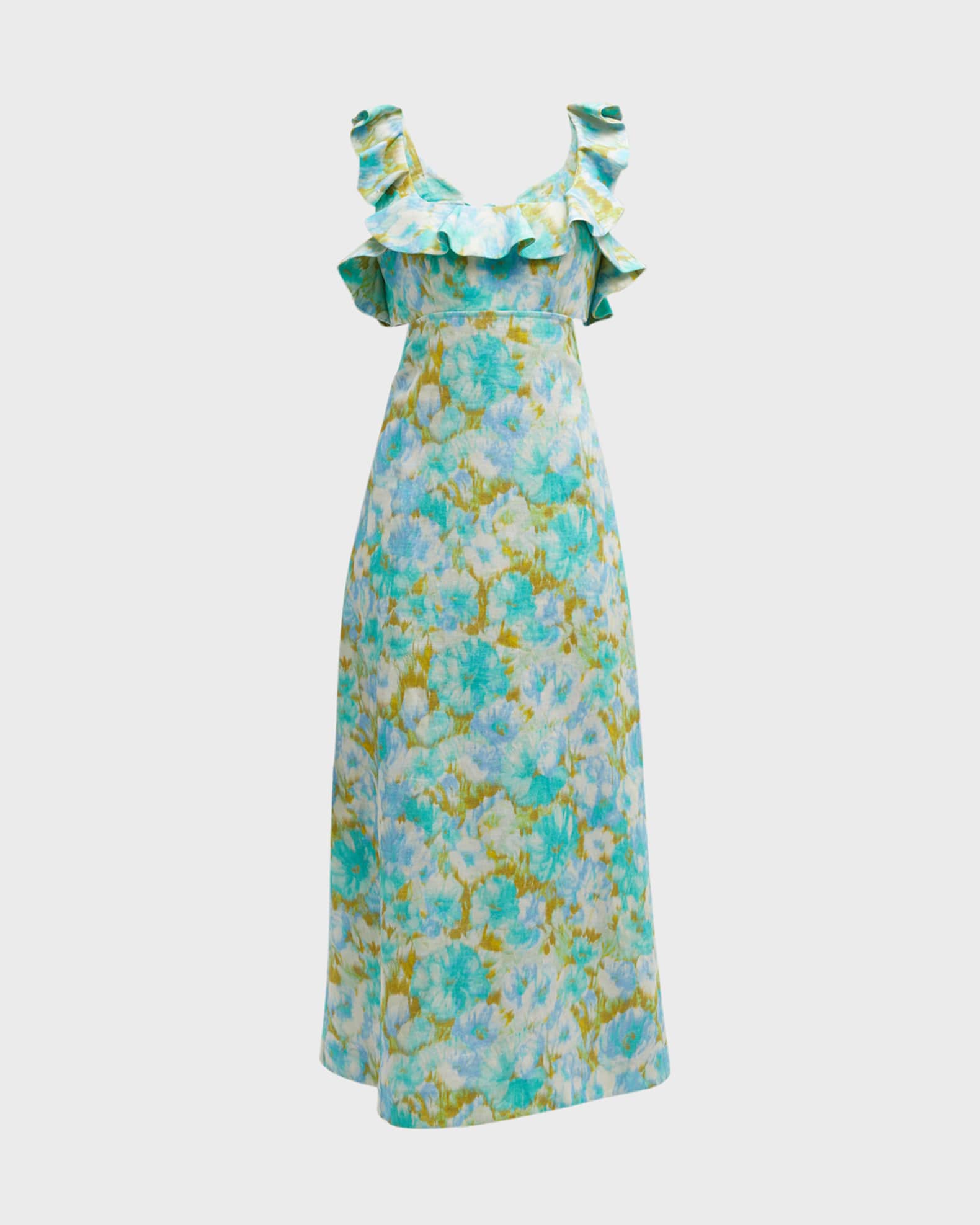 Zimmermann goldie ruffle sale neck long dress