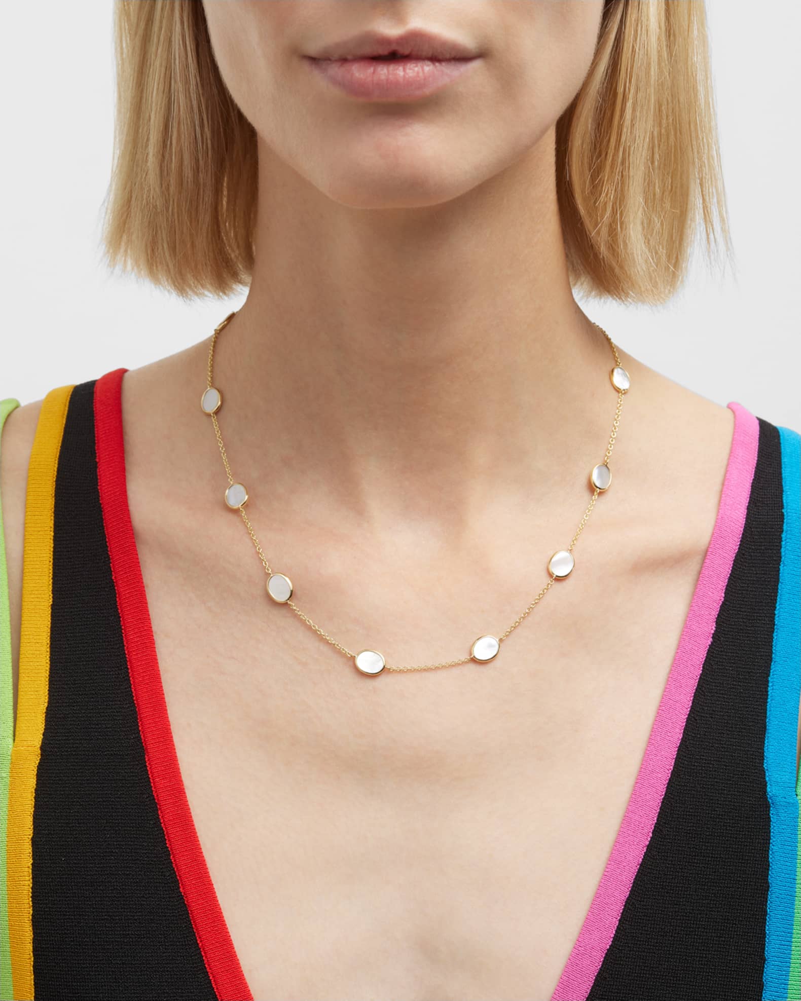 Ippolita 18k Gold Rock Candy Confetti Station Necklace Neiman Marcus