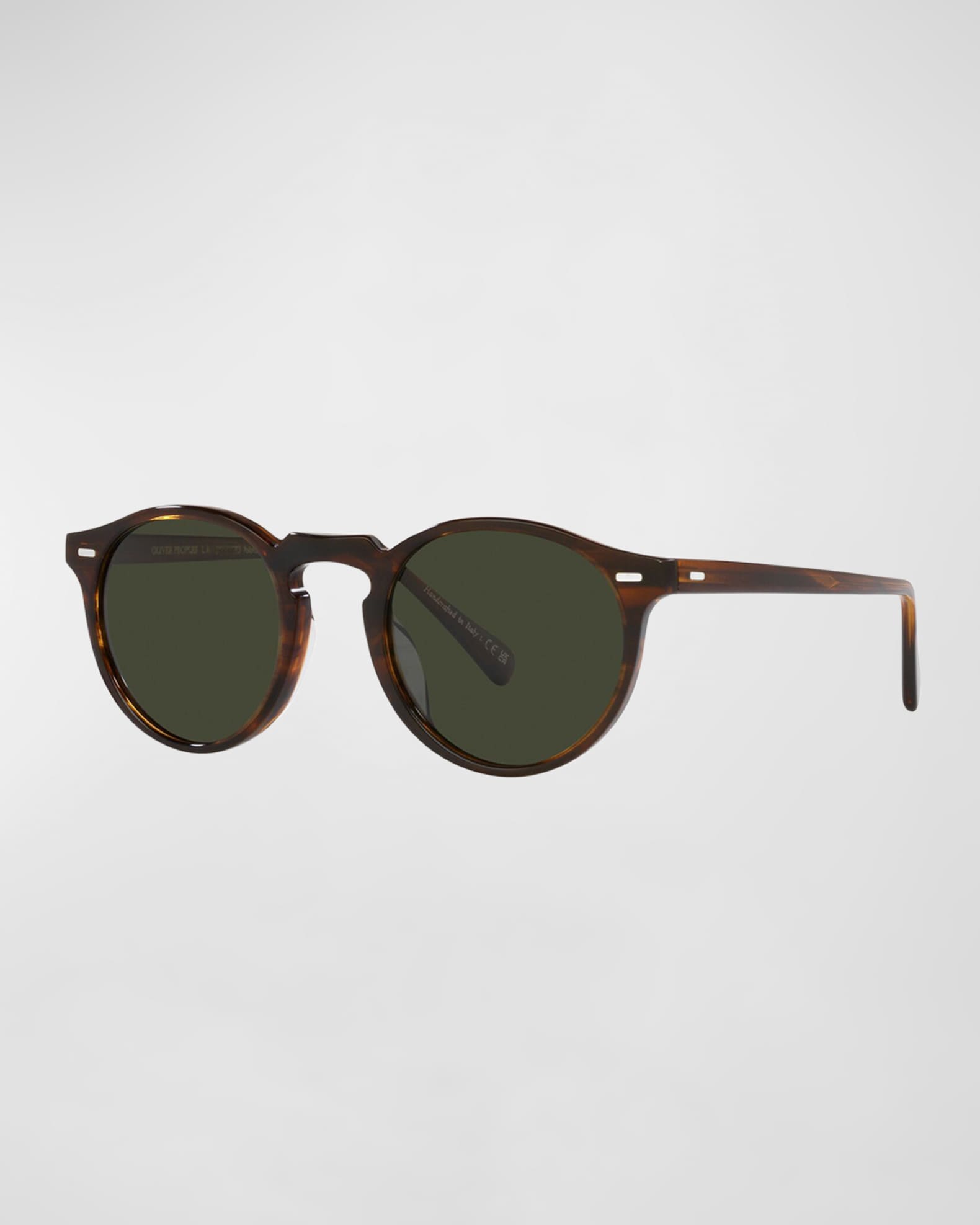 Oliver Peoples Men's Keyhole-Bridge Round Polarized Sunglasses | Neiman  Marcus