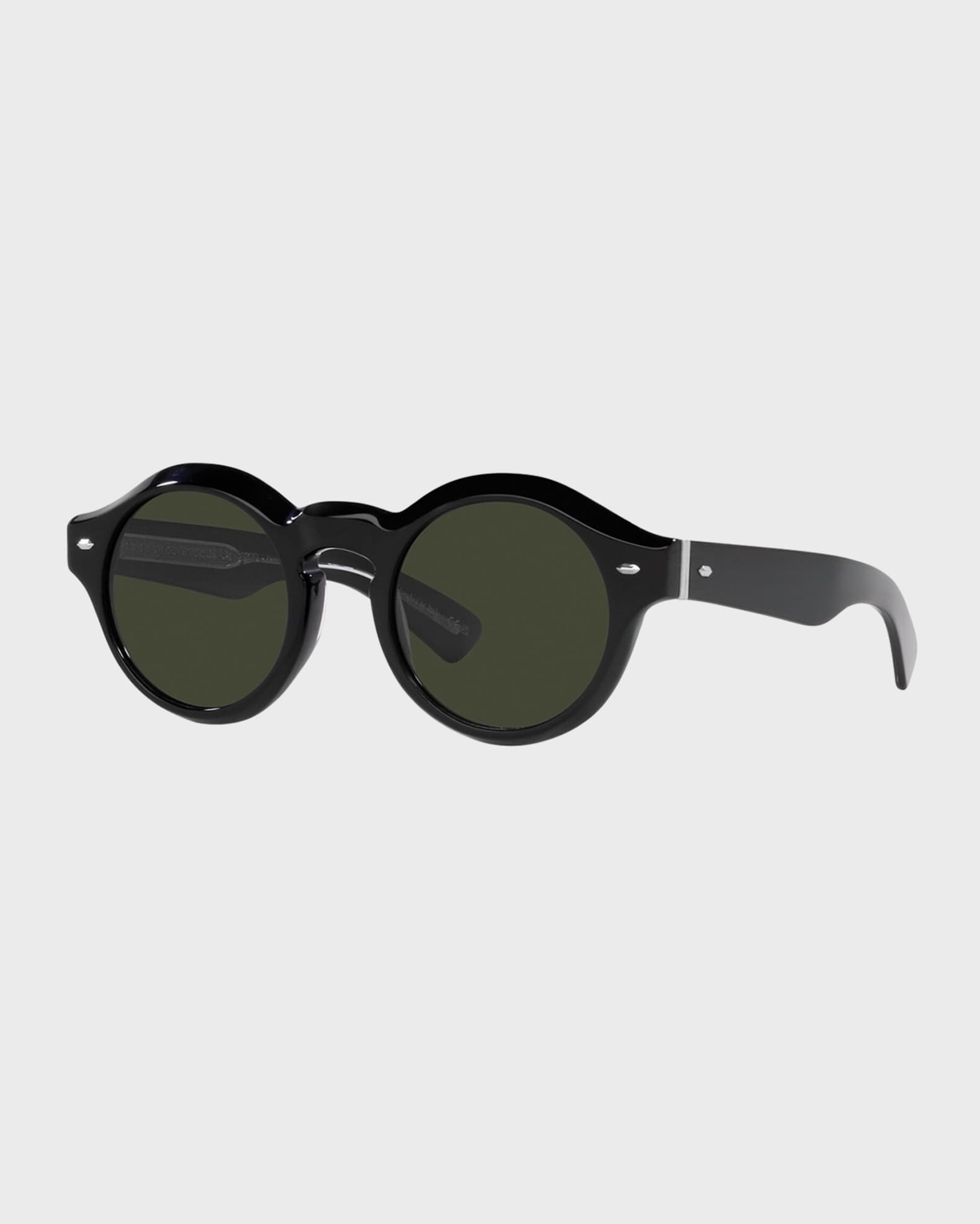 Oliver Peoples Men's The Cassavet Polarized Round Keyhole Sunglasses