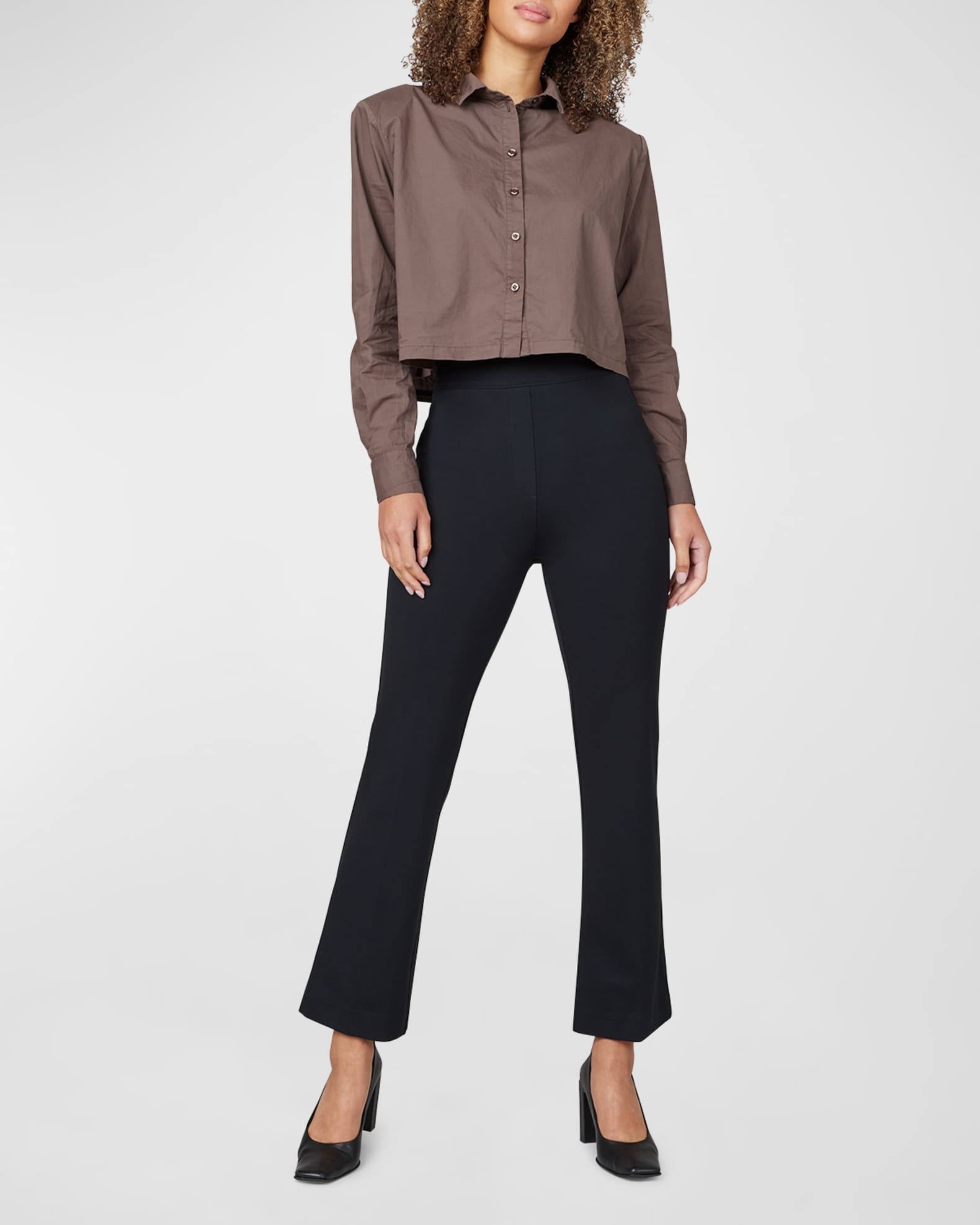 The Perfect Black High-Rise Flare Pants