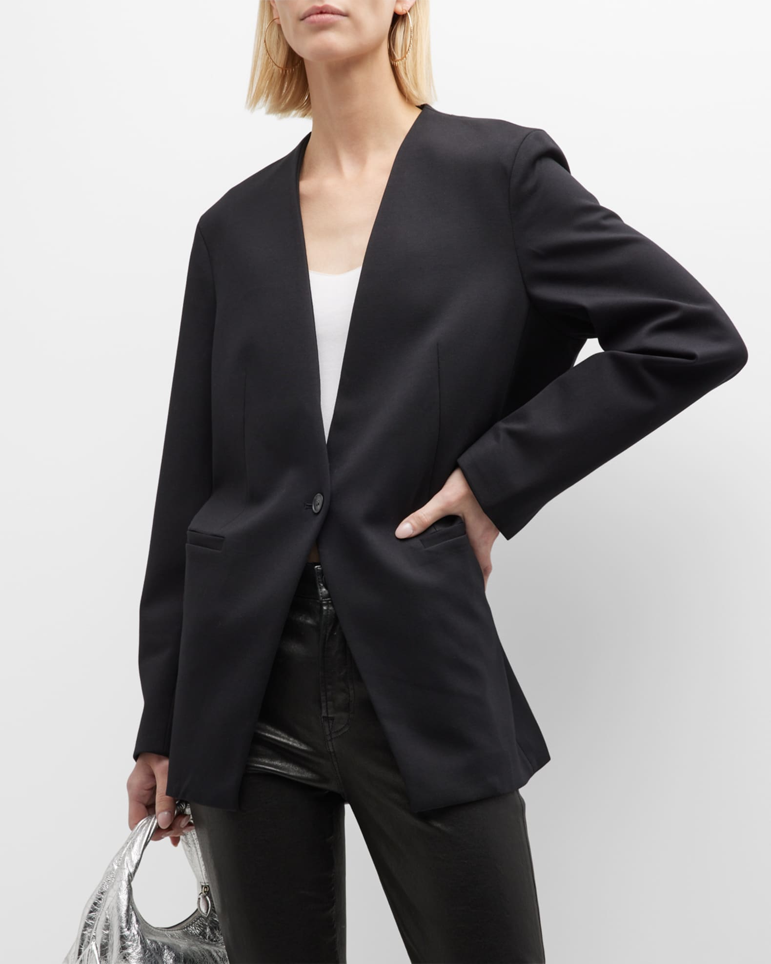 Spanx The Perfect Collarless Cutaway Blazer Neiman Marcus