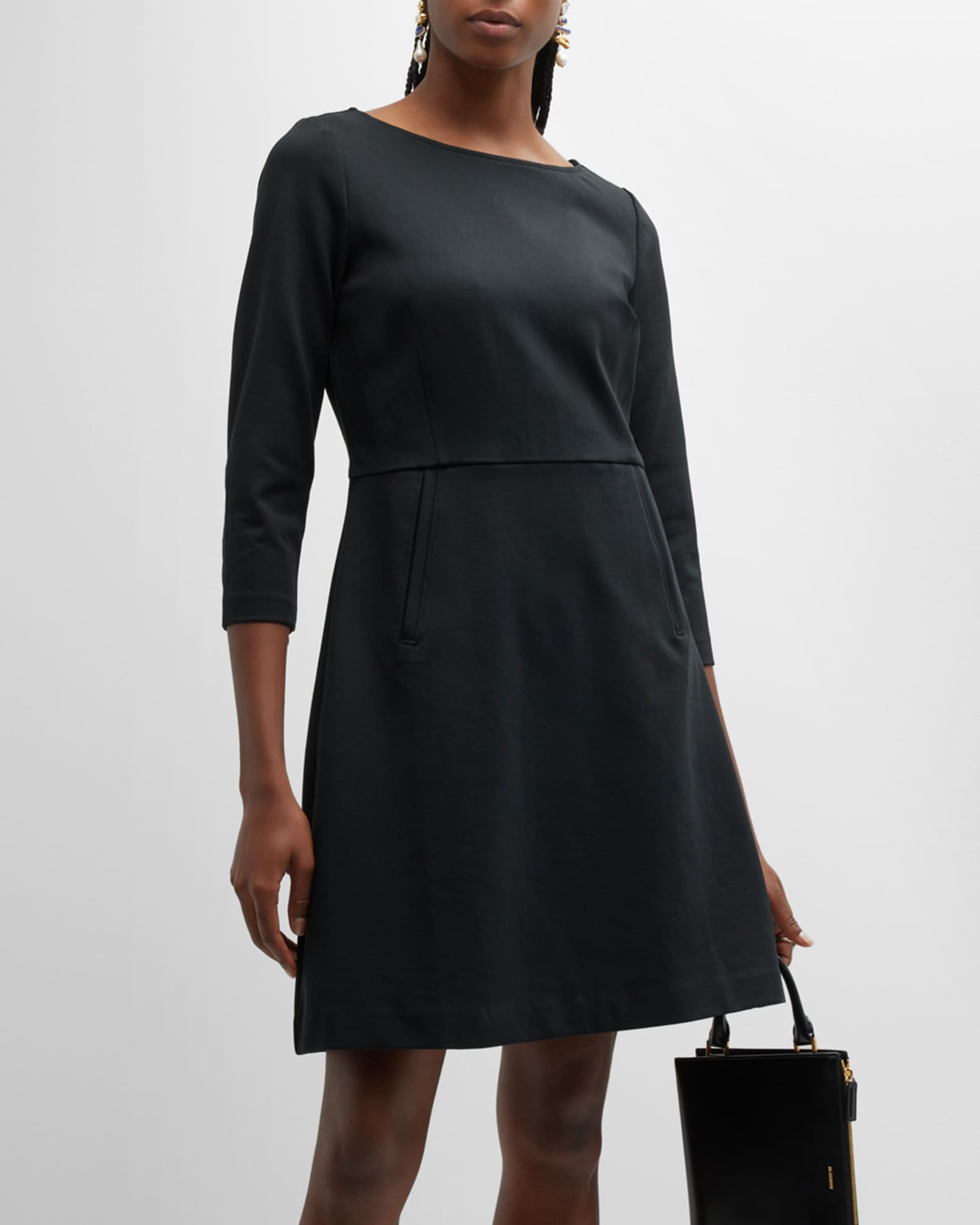 Spanx Perfect 3/4Sleeve Mini Shift Dress Neiman Marcus